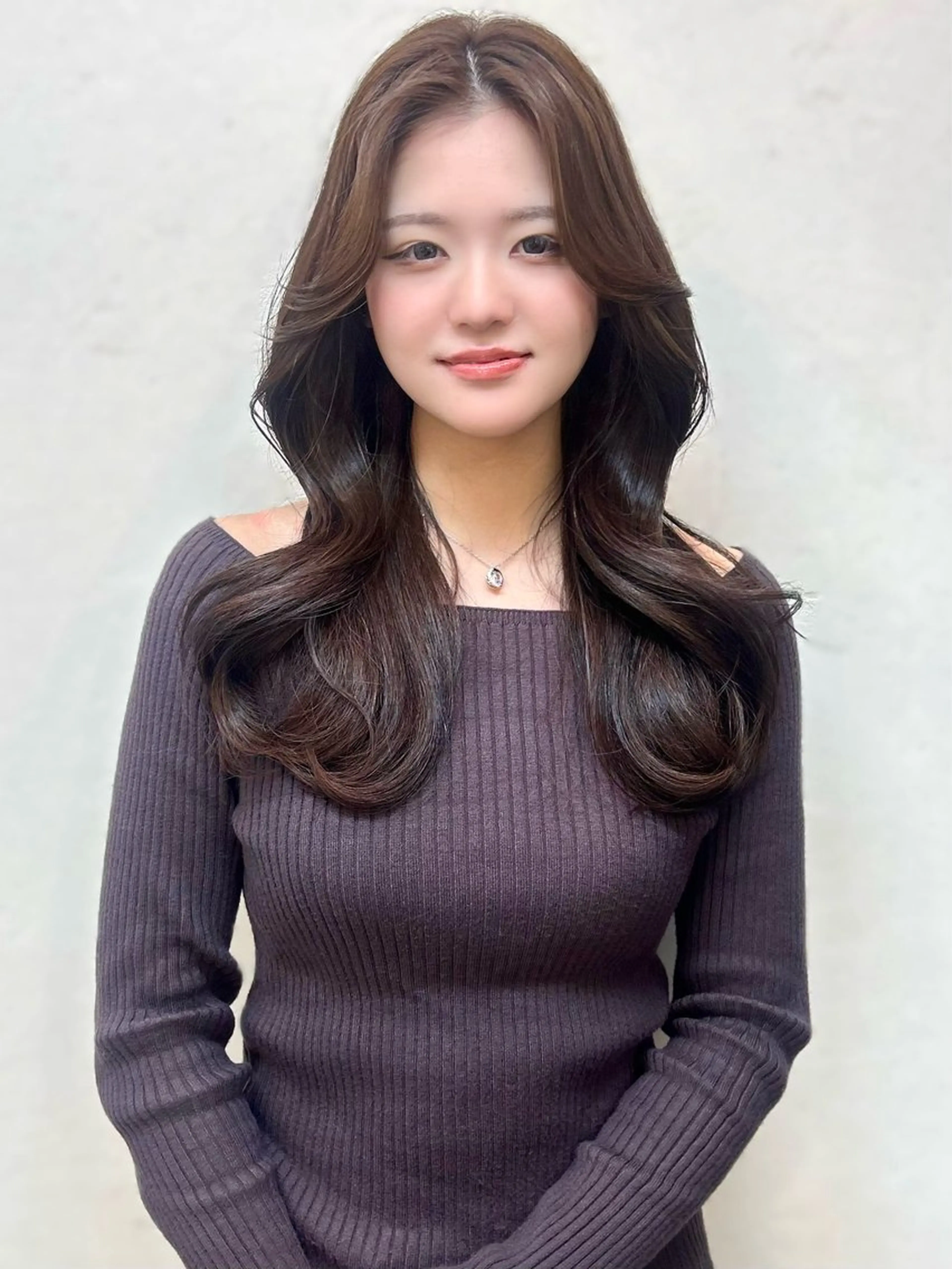 ロング カラー ヘアカラー トリートメント レイヤー/ラベンダー オージュア/枝元唯のヘアスタイル