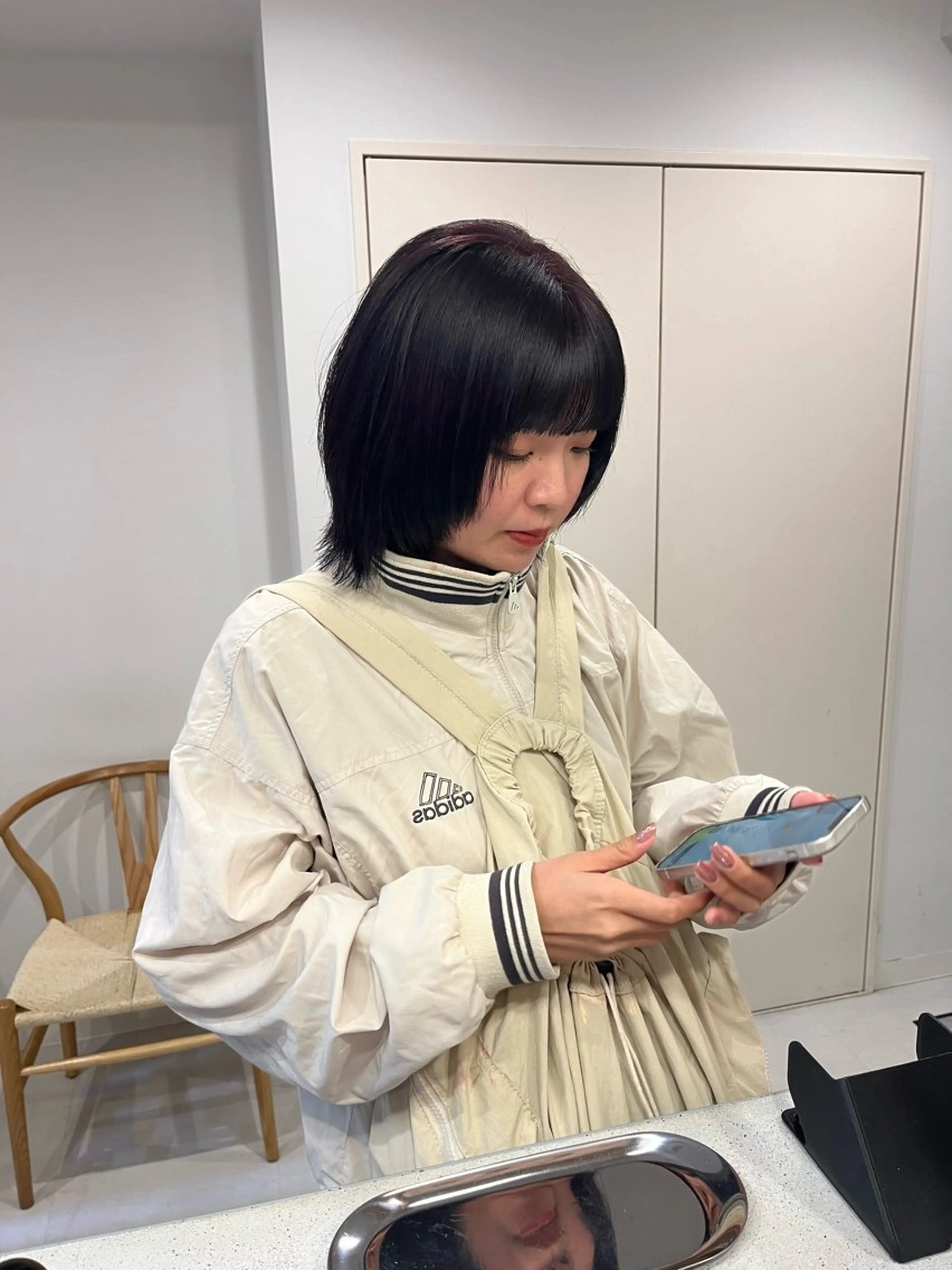 ミディアム 冨井 ほのかのヘアスタイル