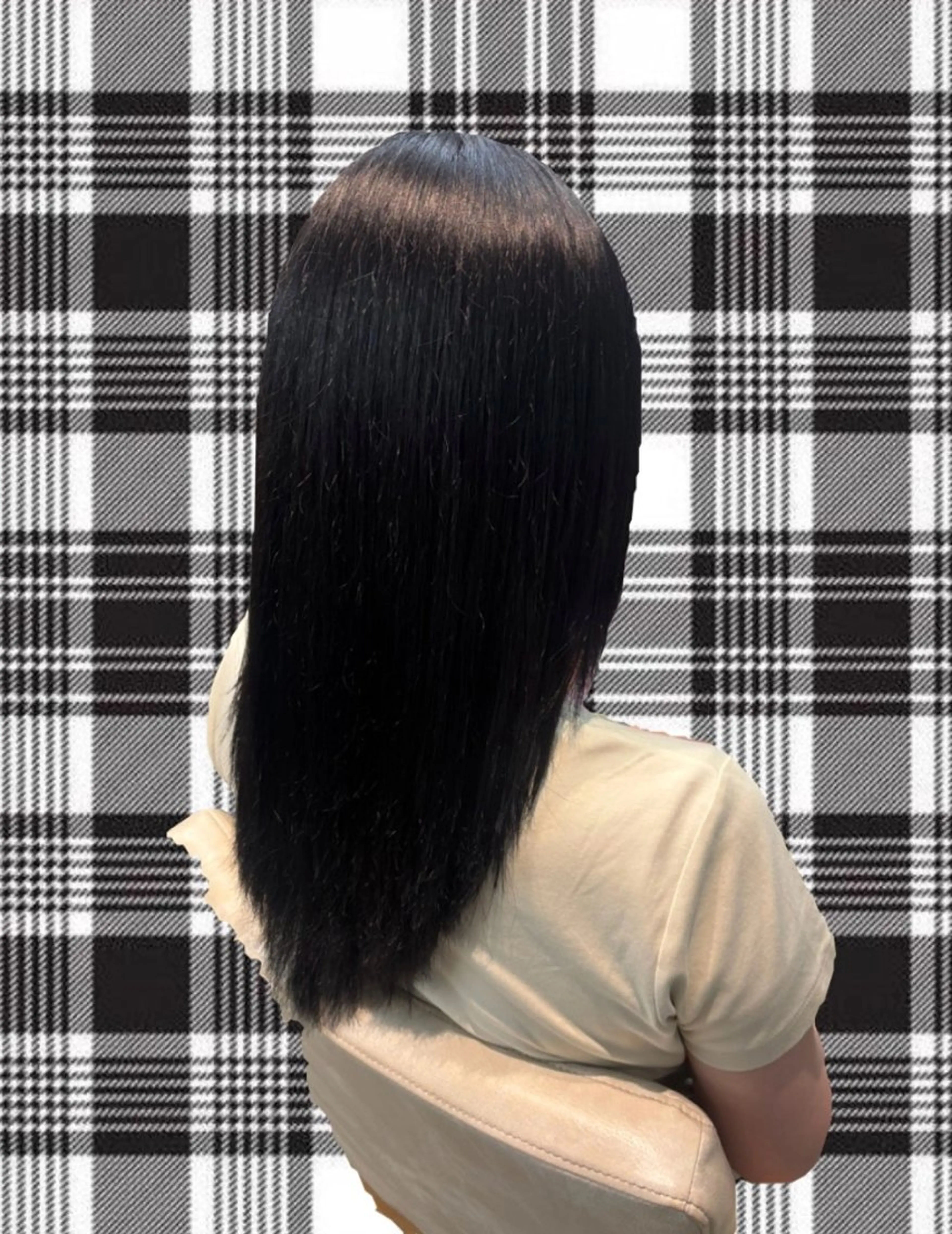 【 🗝⭐️今から就活 ・ 実習の方必見🗝⭐️】 暗髪ワンカラー + 外部補修1stepトリートメント 🫧の写真