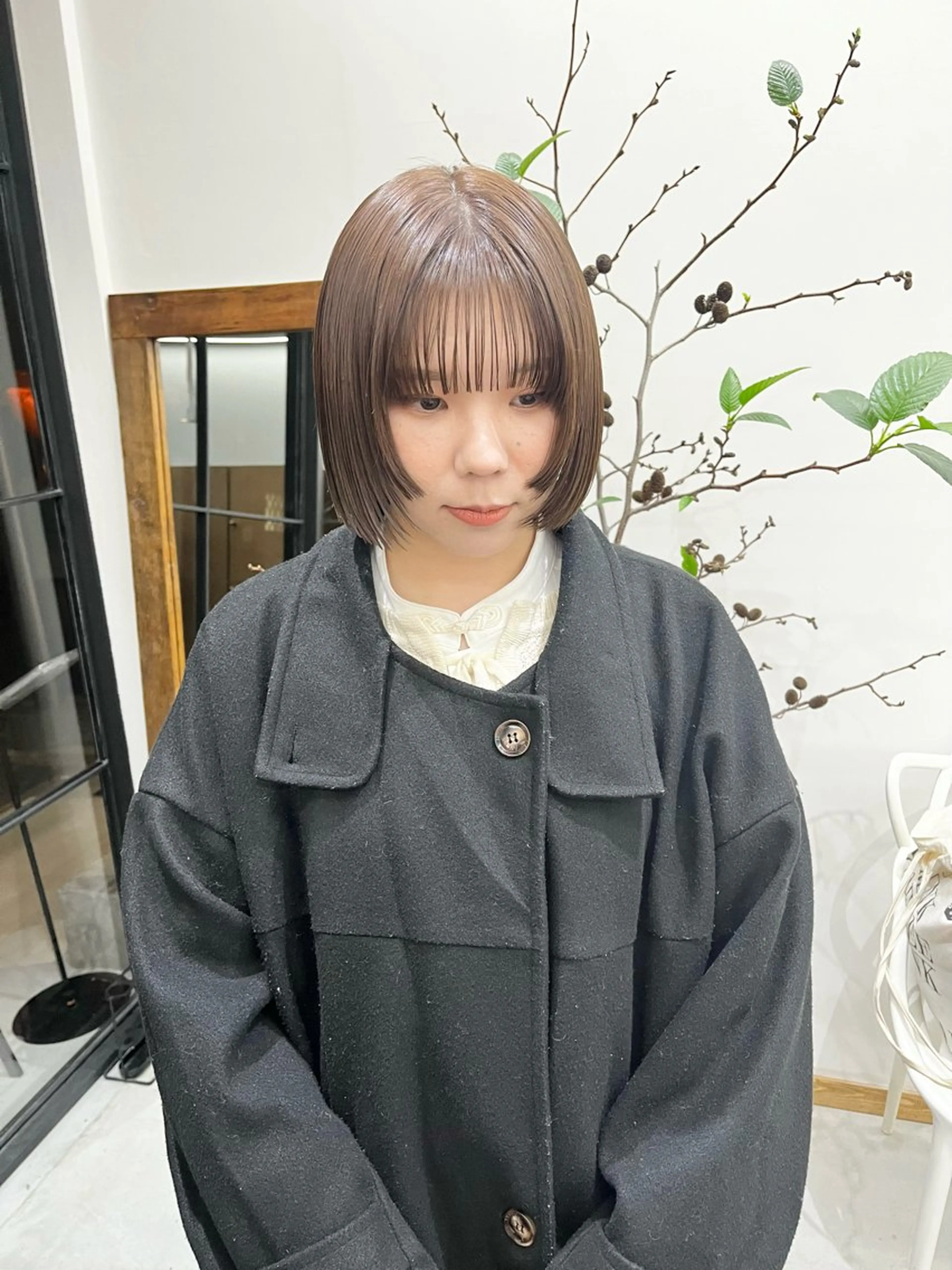 ショート カラー ヘアアレンジ ブリーチ ブリーチなしカラー カット ヘアカラー esu西梅田所属・ena/ブリーチなし 透明感・レイヤー🎀のヘアスタイル