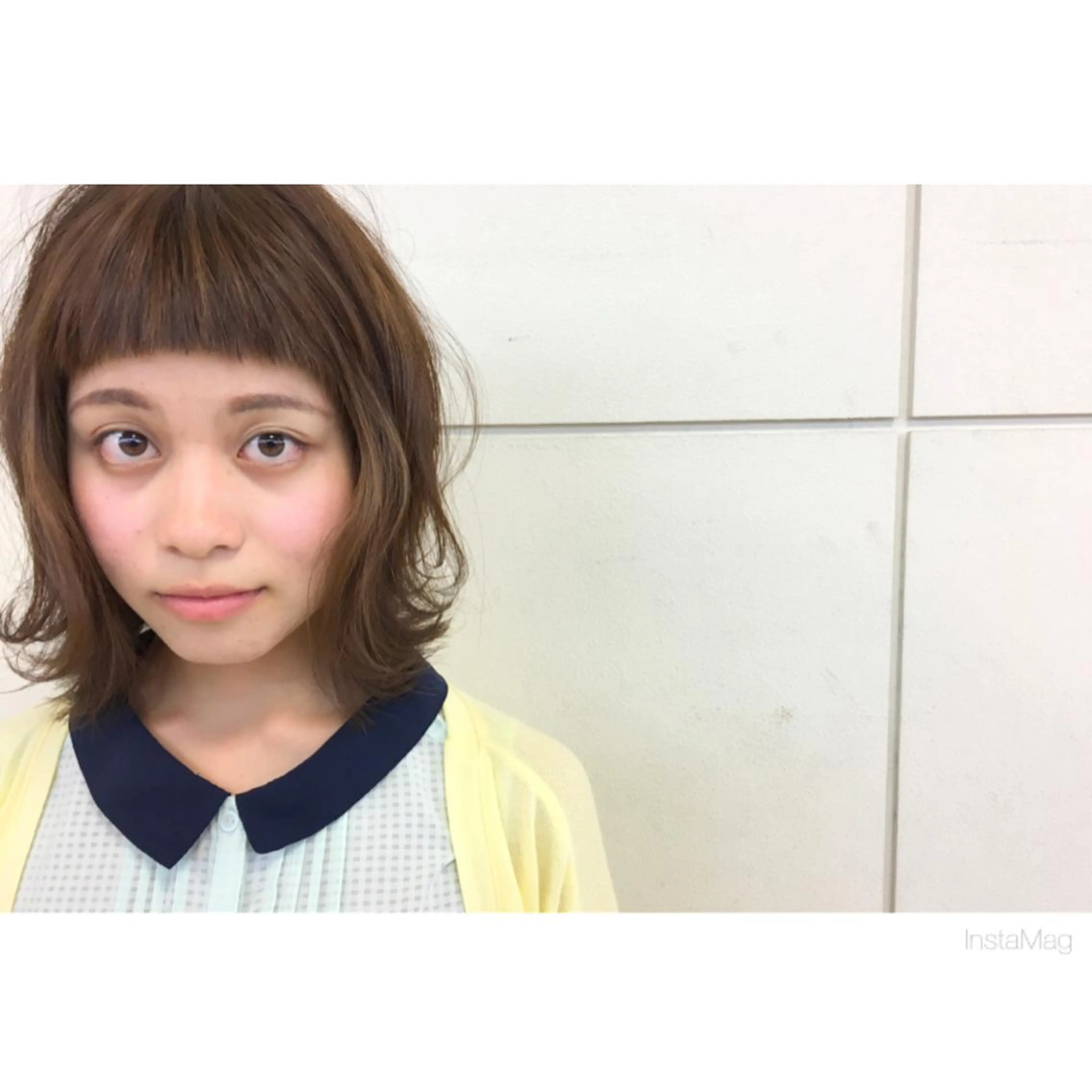 ショート ミディアム カラー オン眉 外ハネヘア 🌟カラーの達人🌟 タマガキ　コウジのヘアスタイル