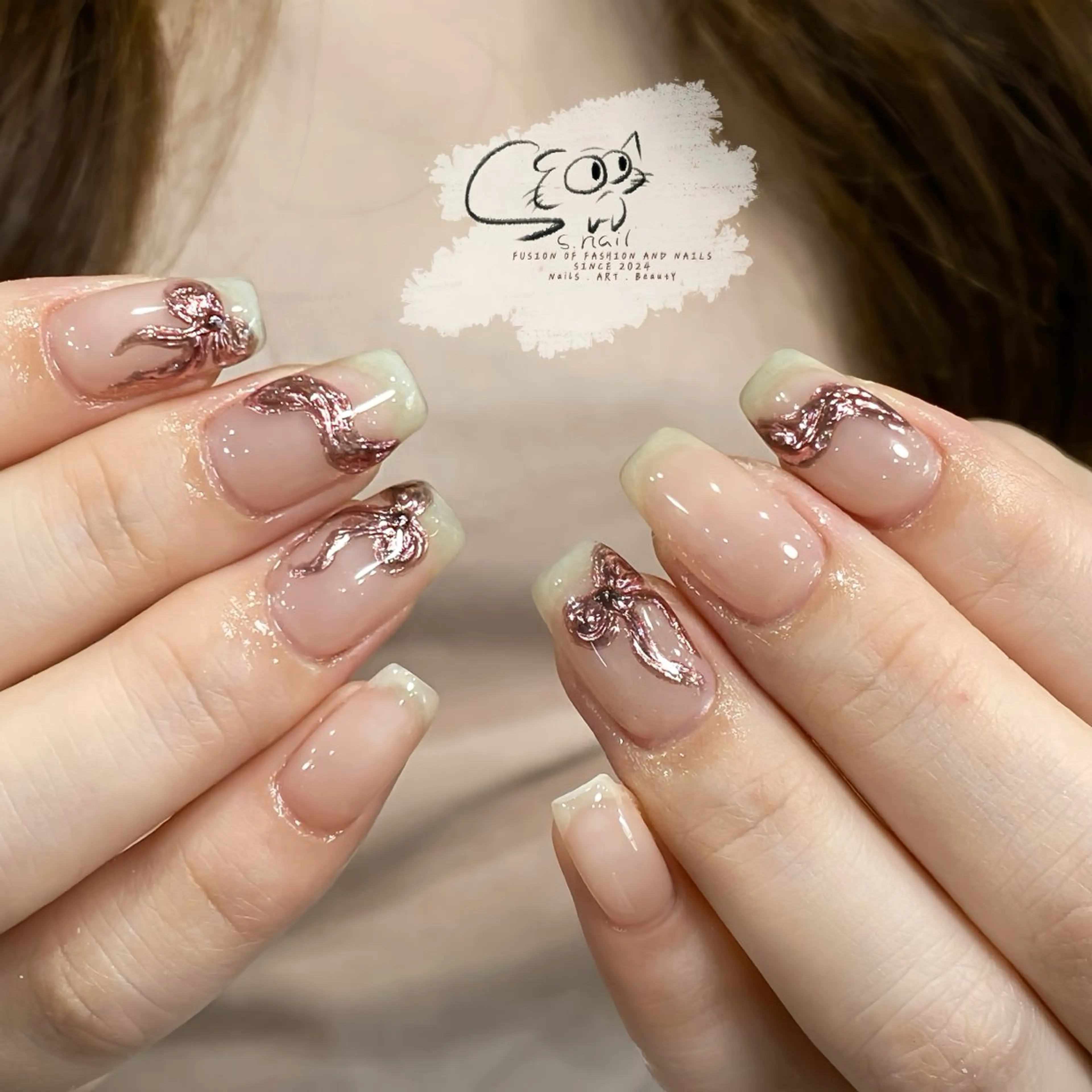 ネイル チークネイル フレンチネイル グラデーション マグネットネイル ワンカラーネイル ハンドネイル S.nail所属・S.nail _のネイルデザイン