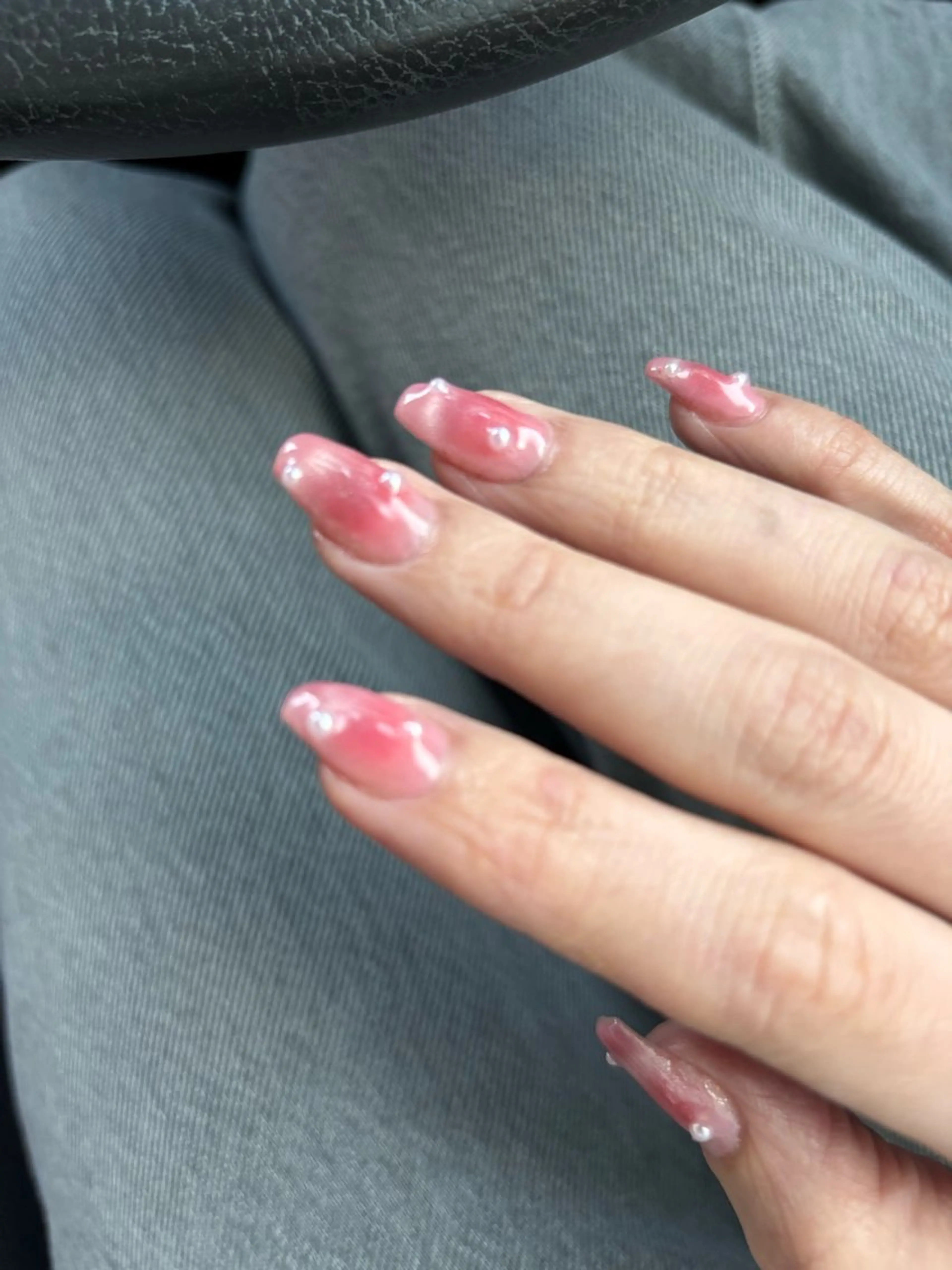 ネイル チークネイル マグネットネイル 春ネイル ハンドネイル Coconail 恭子のネイルデザイン