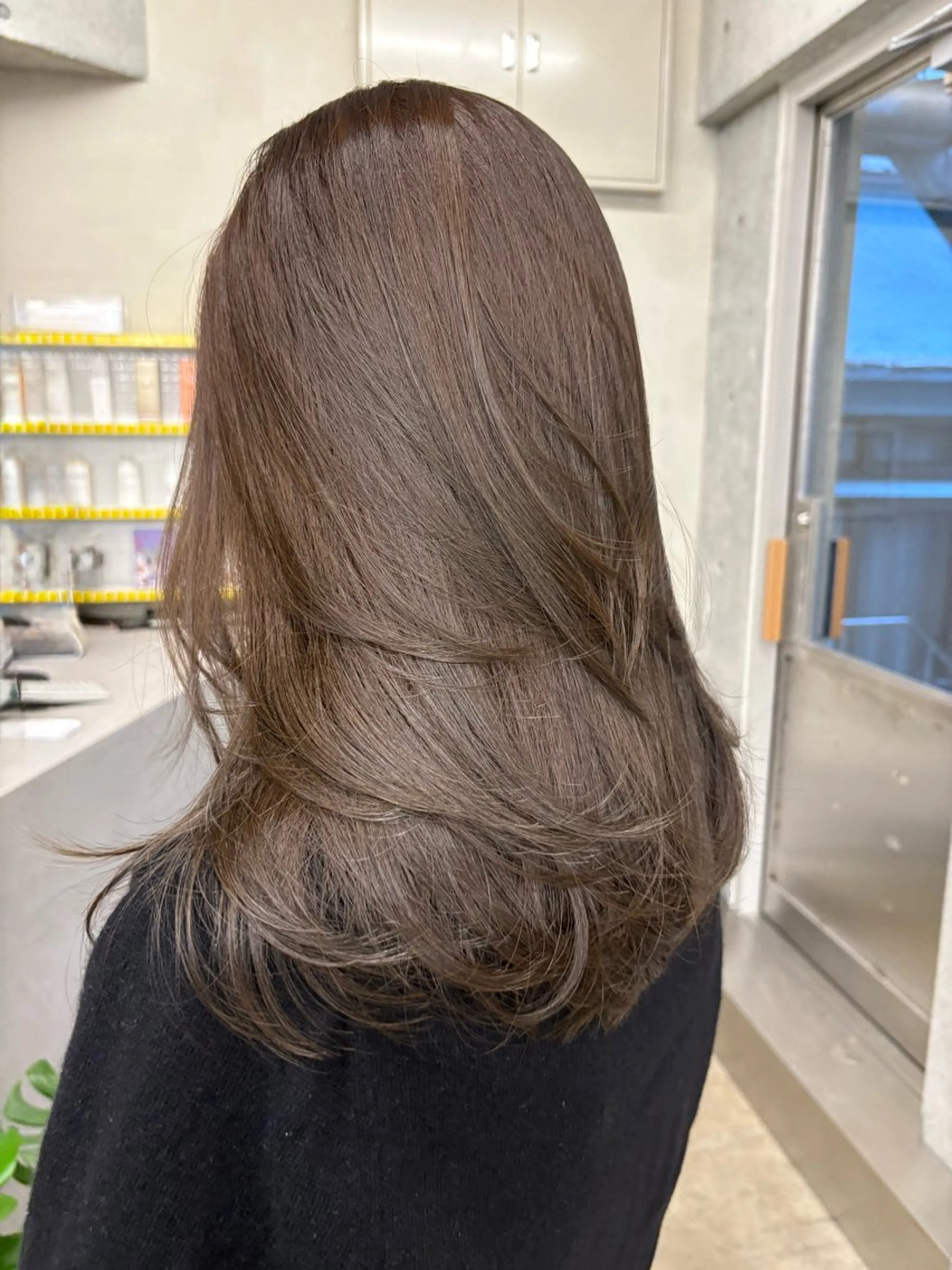 ミディアム カラー ヘアカラー トリートメント レイヤー/柔色 カラー/SAkiのヘアスタイル