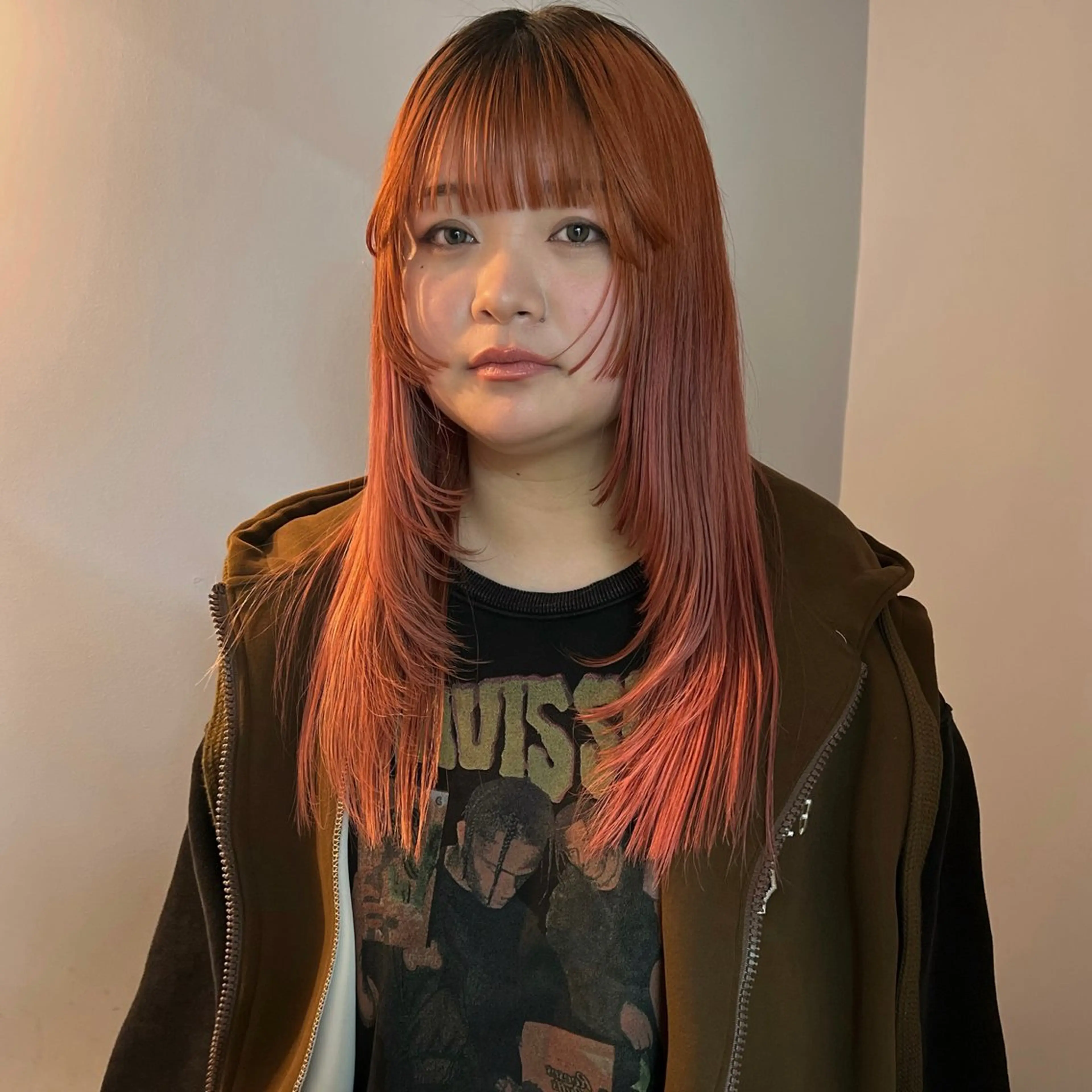 ロング 姫カット 舟橋耀/ブリーチカラ ー/レイヤーカットのヘアスタイル