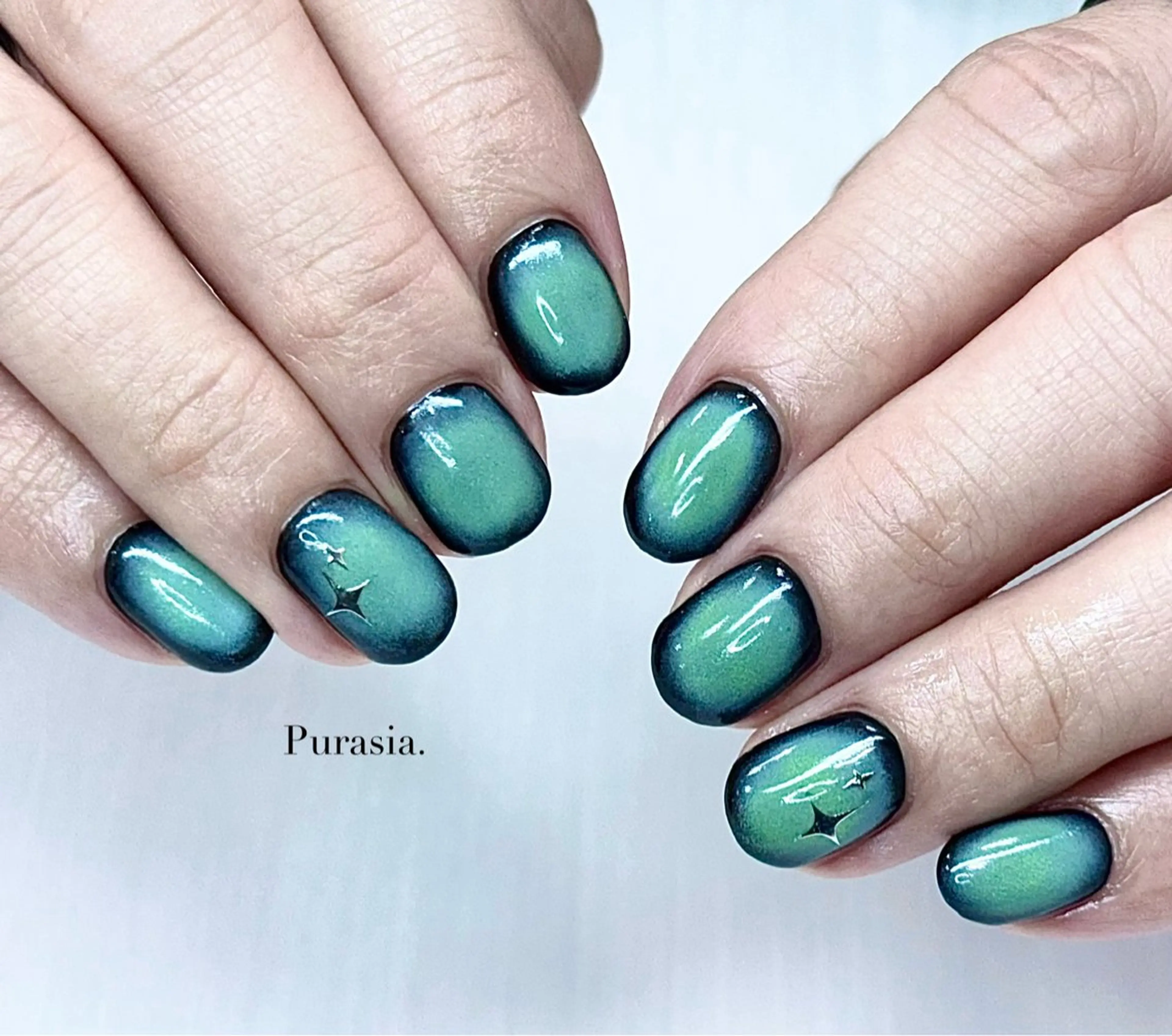 ネイル チークネイル メンズネイル ハンドネイル Purasia高橋✧ マグ/ワンホン/地雷のネイルデザイン