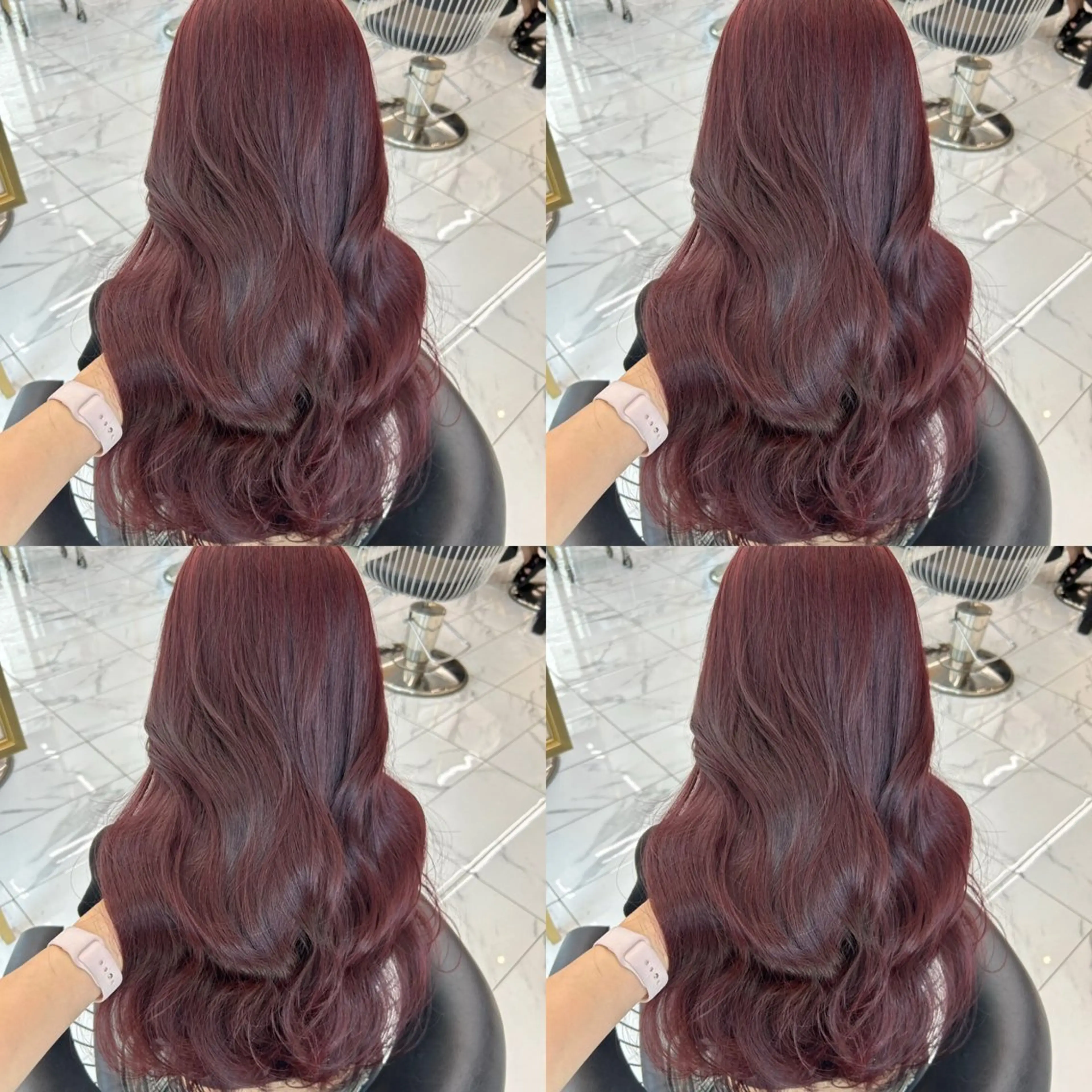 ロング カラー Miyu's所属・𝑨𝑲𝑶 🍒/ ピンクカラーのヘアスタイル
