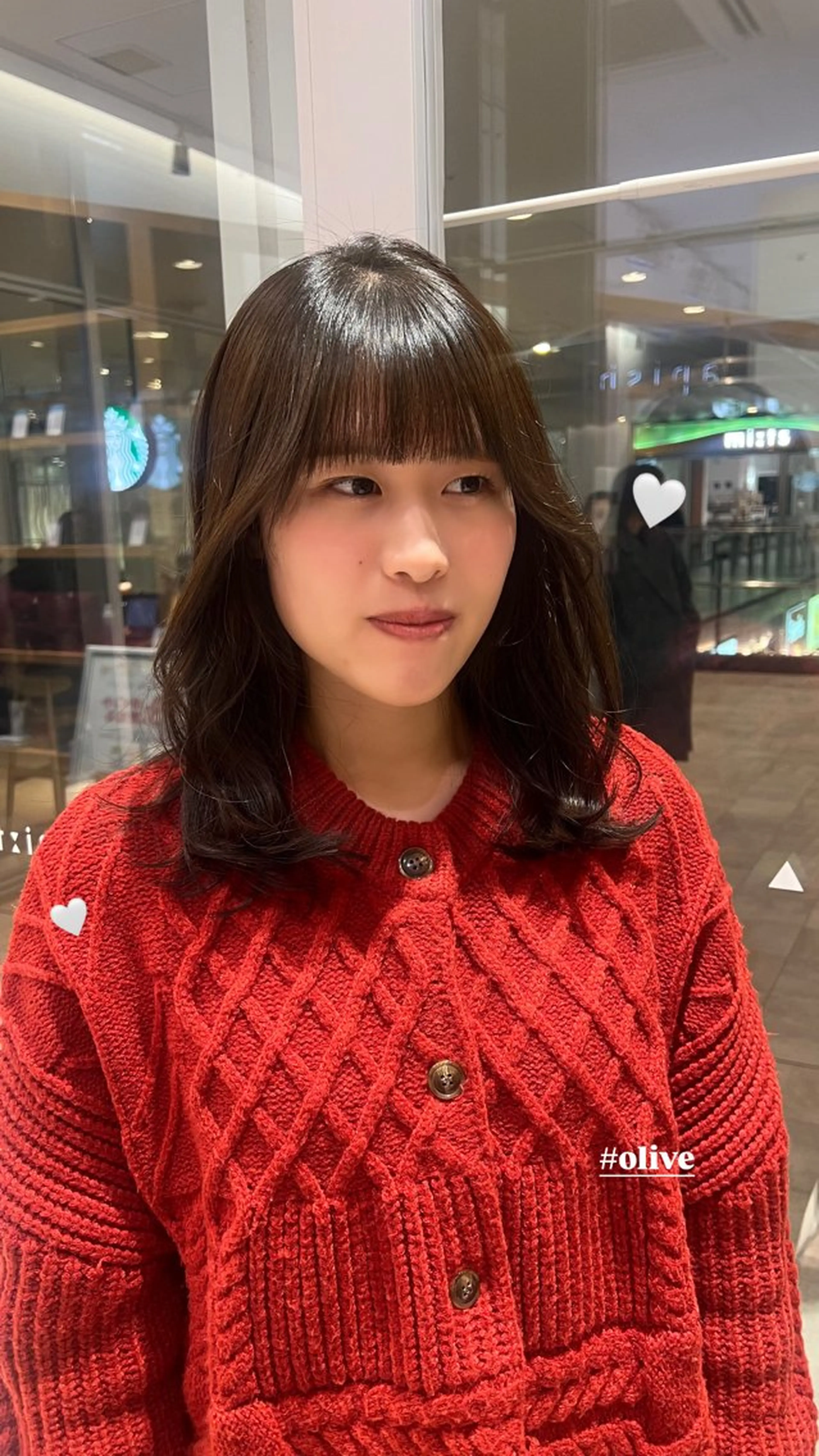 ミディアム カラー カット 顔周り/透明感 🤍銀座RINOSEのヘアスタイル