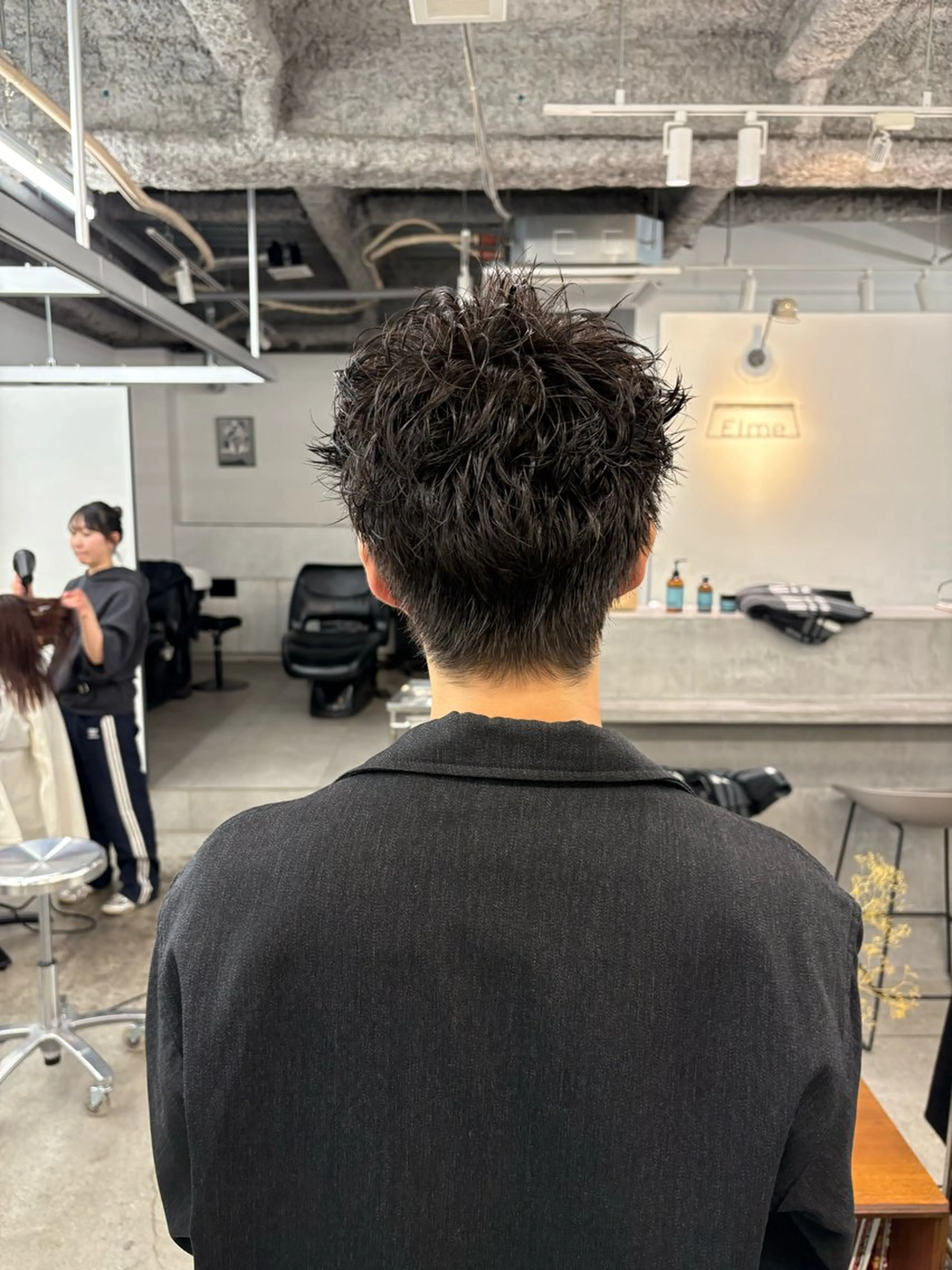 ショート パーマ ボブ レイヤーカット ショートヘア ウルフカット スパイラルパーマ カット 【お洒落パーマ】 Elme　肥塚康汰郎のヘアスタイル