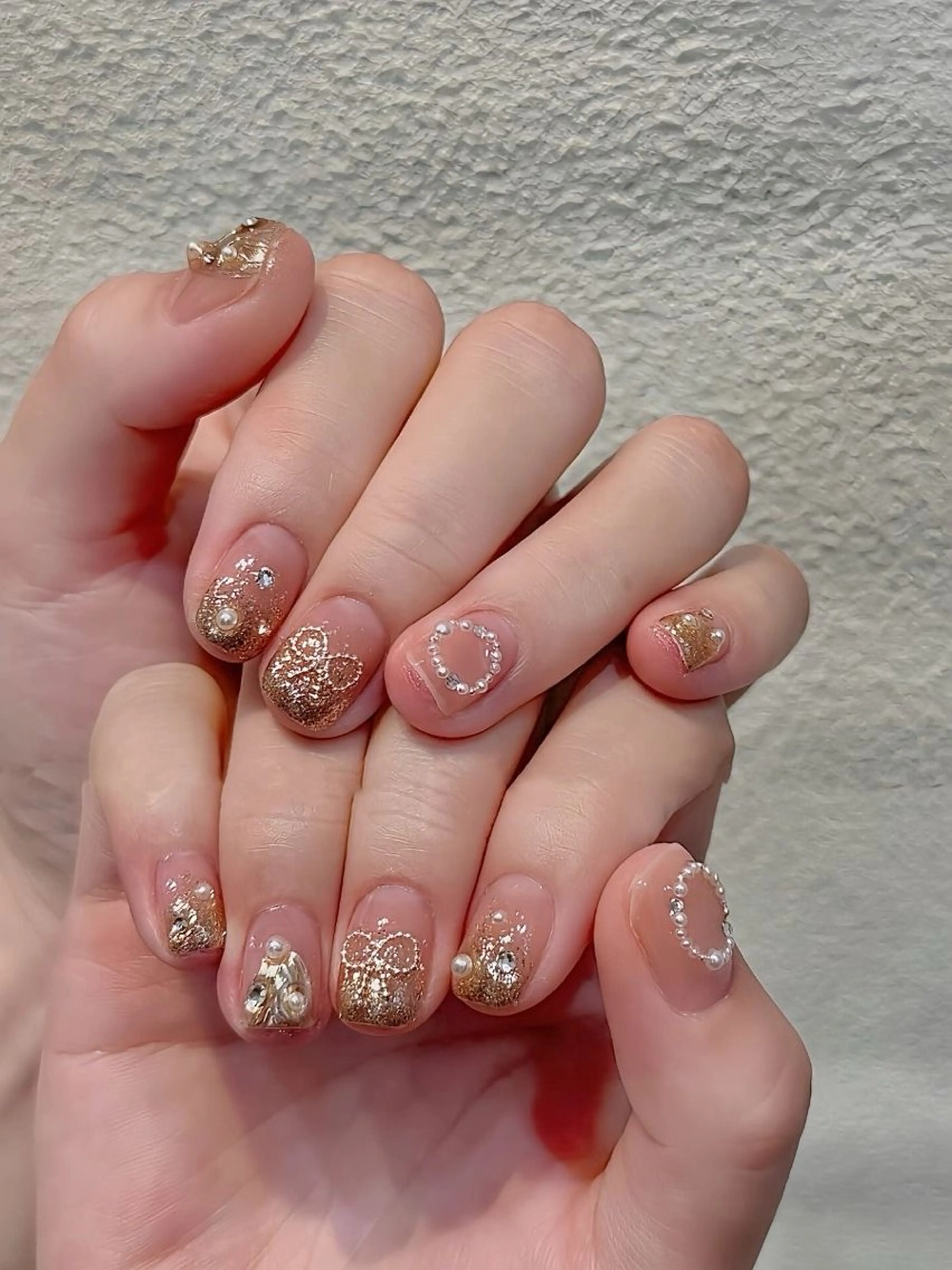 ネイル 韓国ネイル 持ち込み ニュアンスネイル ネイルチップ 冬ネイル RINN ANA.CHUOのネイルデザイン