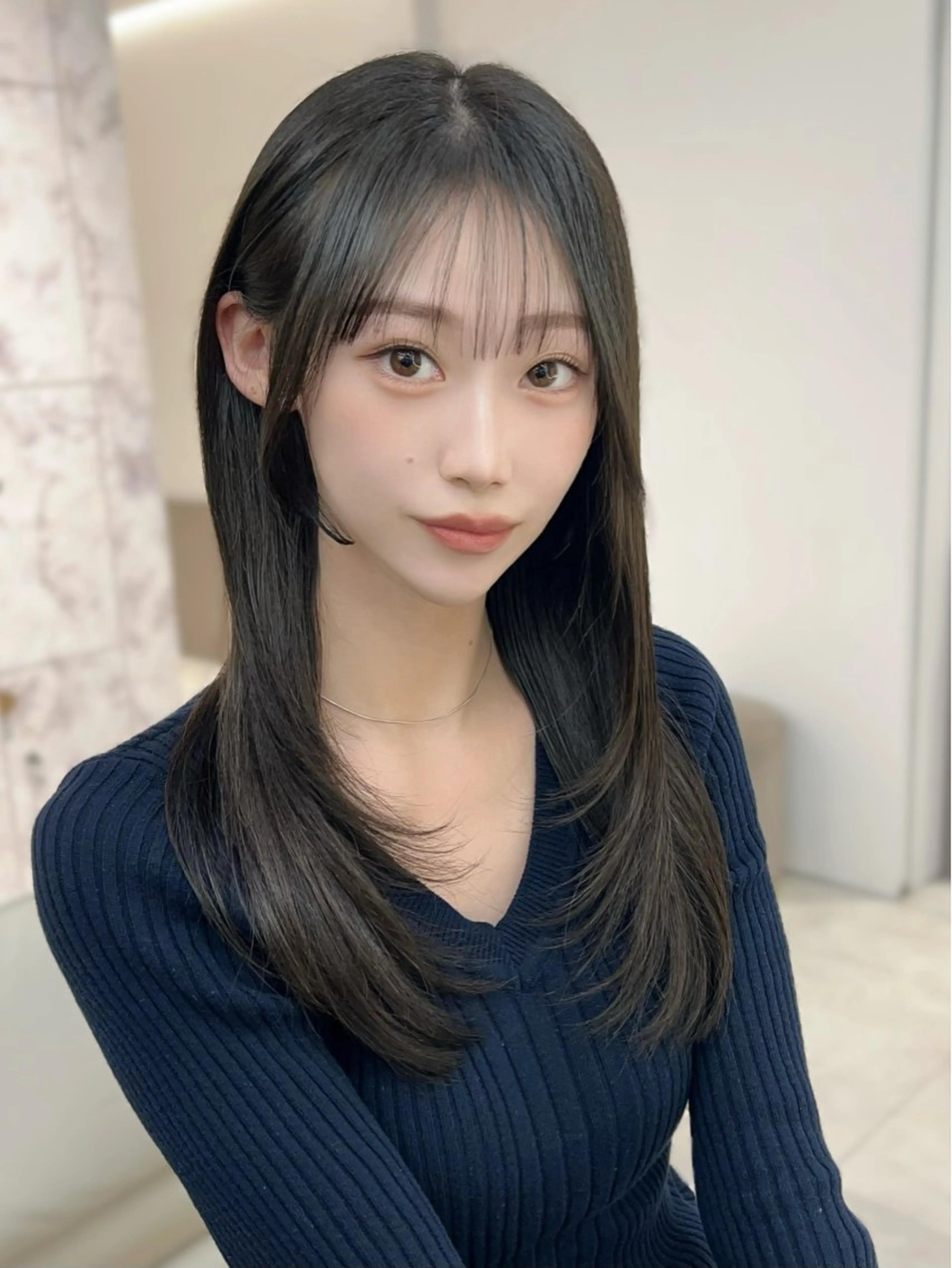 ロング カット ヘアカラー トリートメント ⭐️似合わせ⭐️/ ETOWA新宿/上村のヘアスタイル