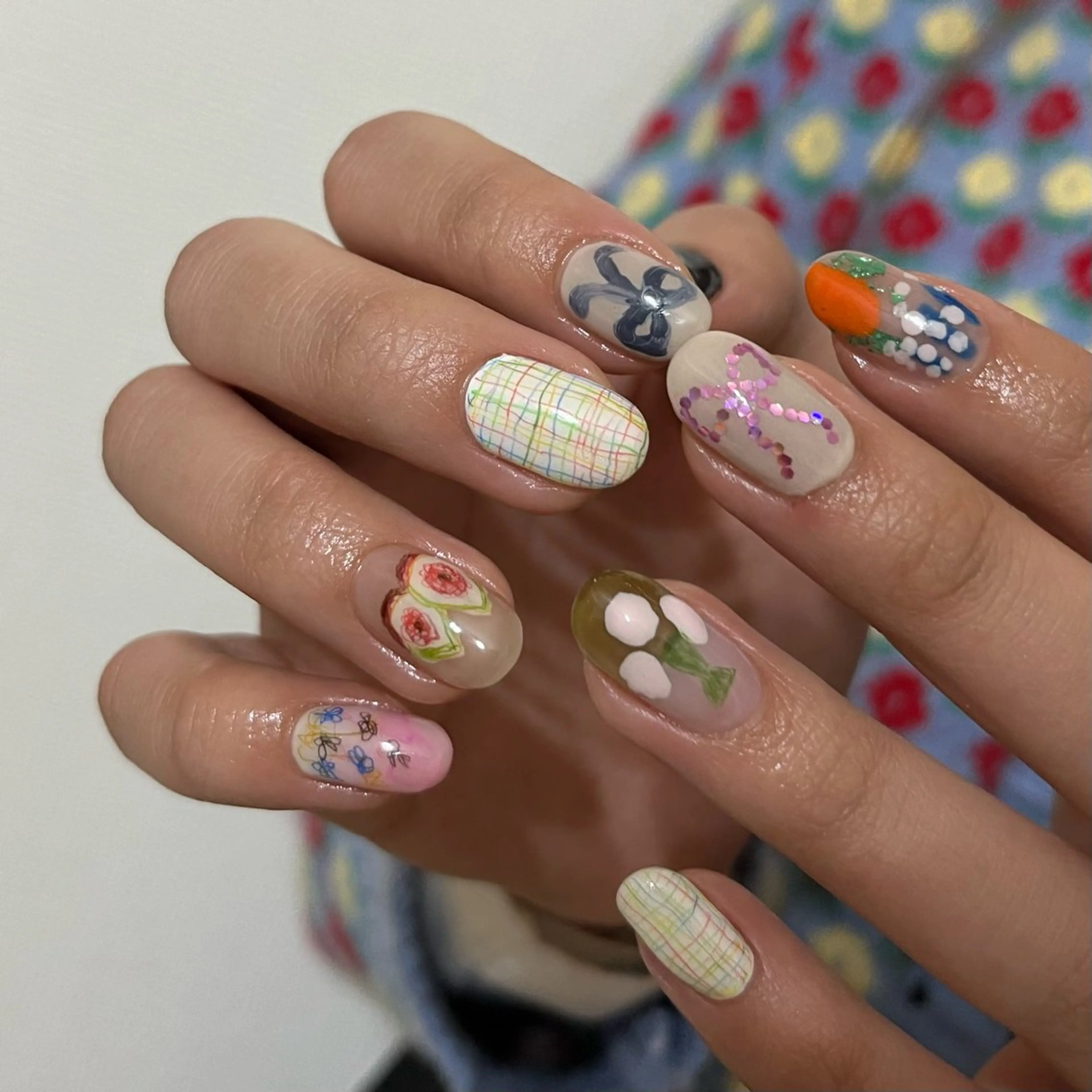 ネイル グリーン 持ち込み nail salon O (en)所属・vegh. nail／阿波座のネイルデザイン