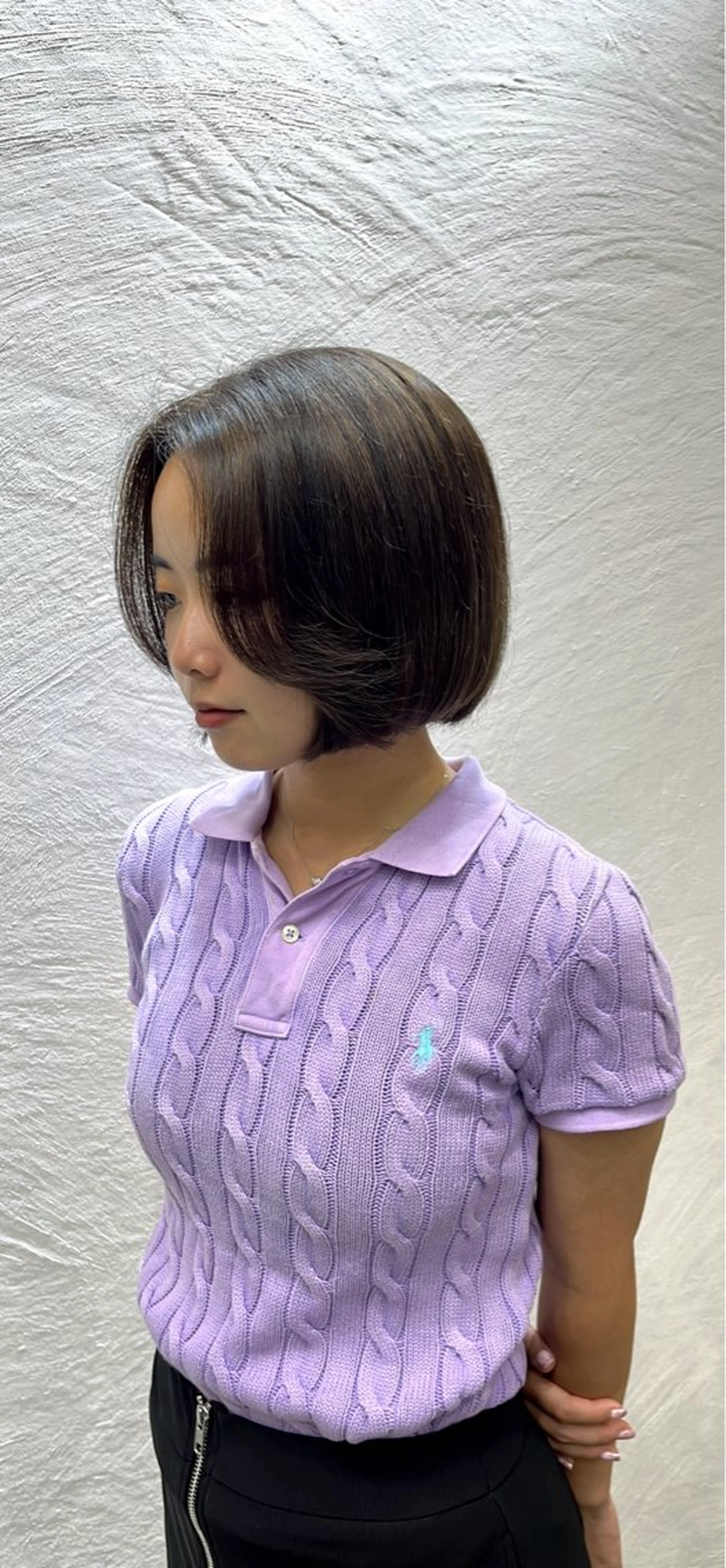 ミディアム ボブ 山内 友里菜のヘアスタイル