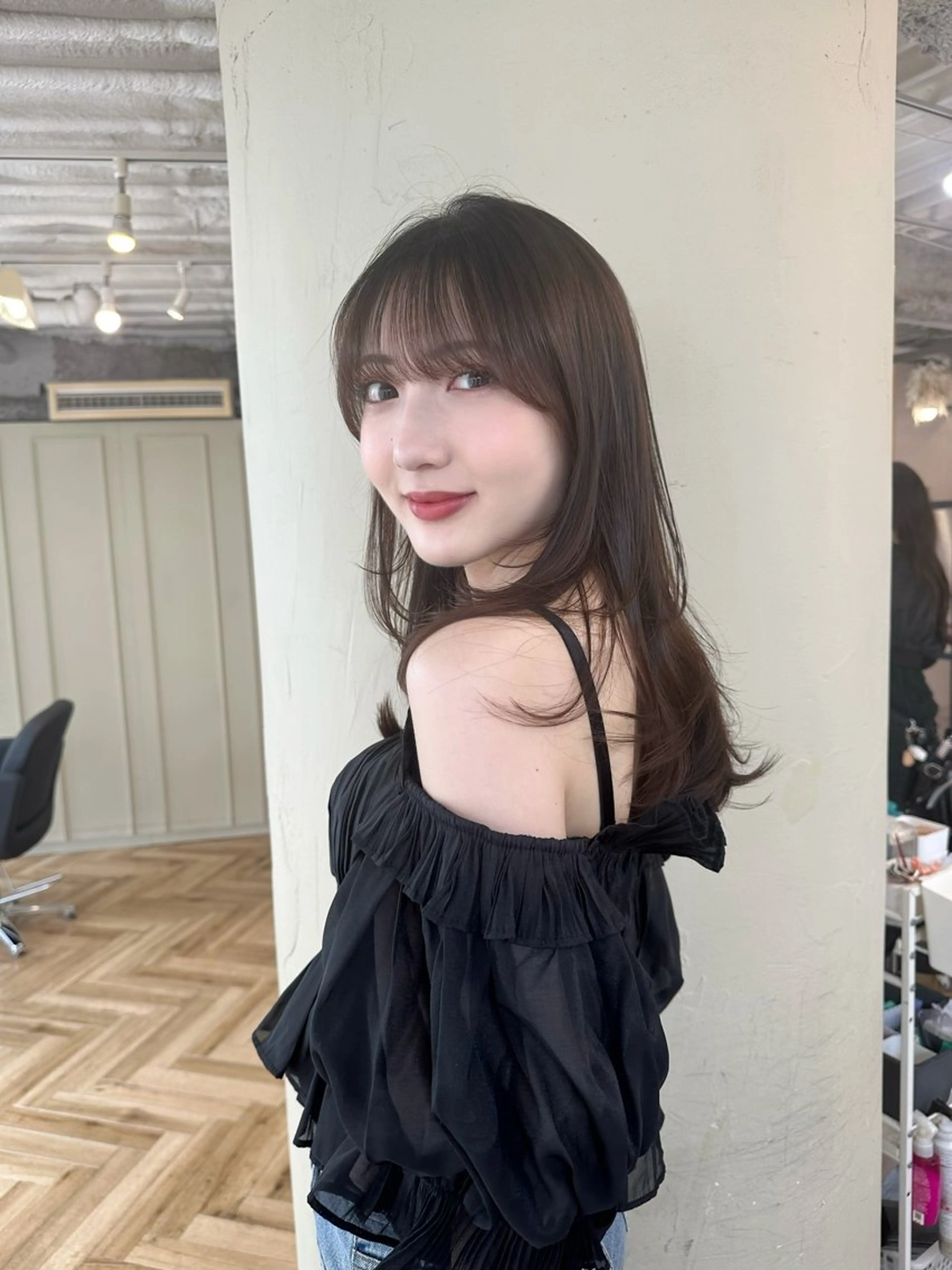 ロング レイヤーカット ミディアム・ボブ ‪✿優李のヘアスタイル