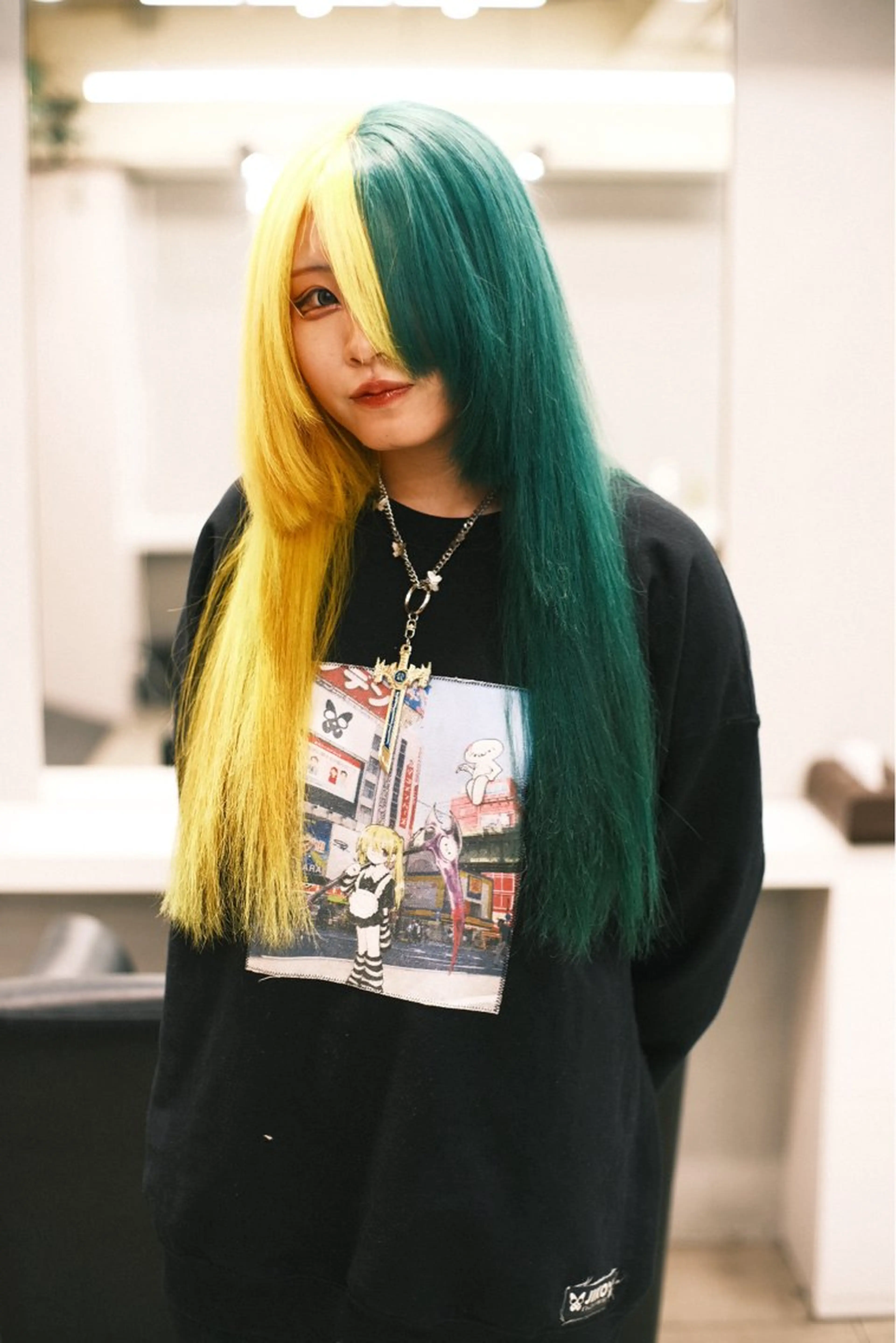 ロング カラー ヘアアレンジ カット ヘアカラー トリートメント 個性爆弾💣 ダブルカラー/ゆかのヘアスタイル