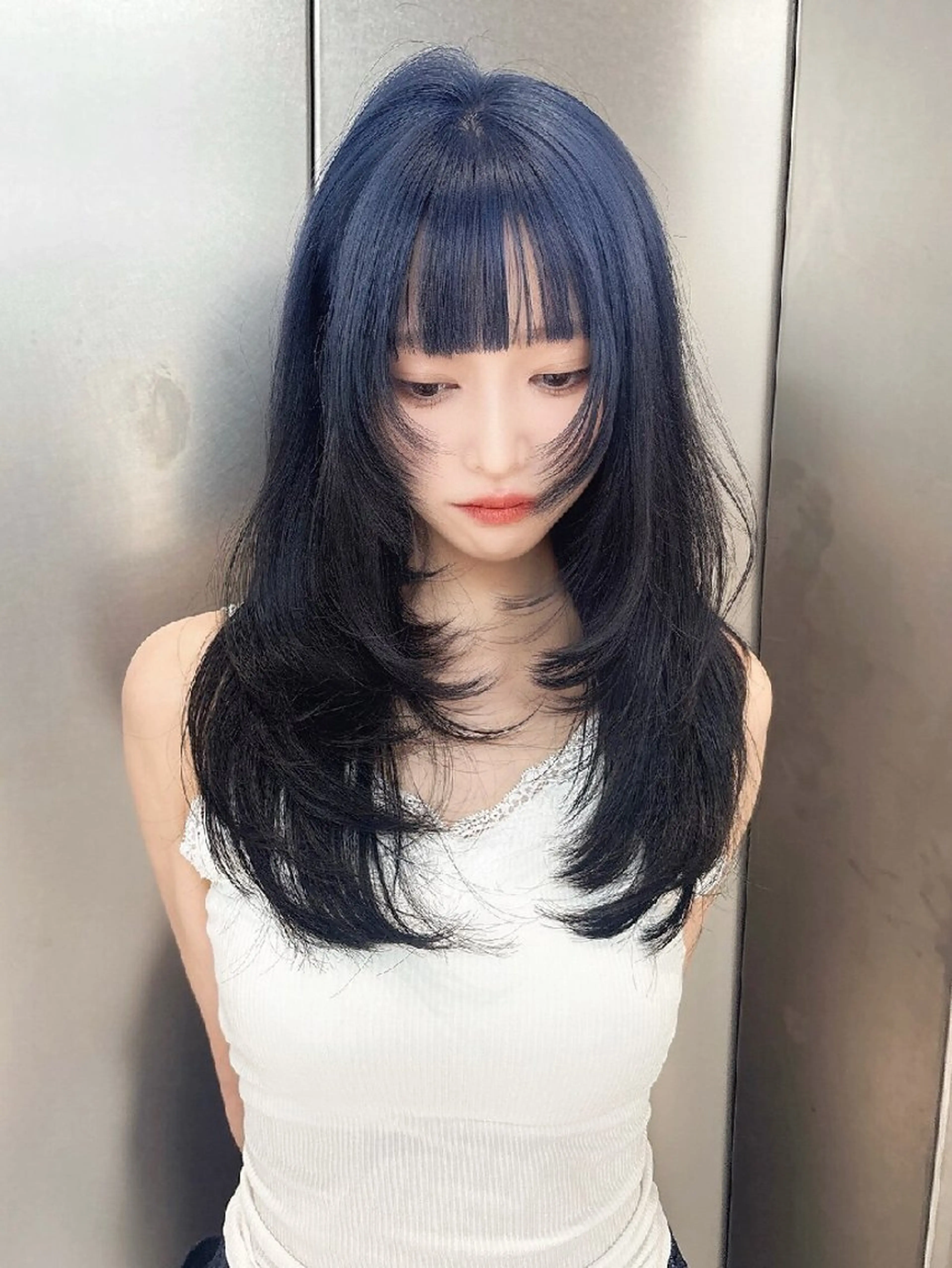 カラー ロング ヘアカラー トリートメント Lond Roleのヘアスタイル