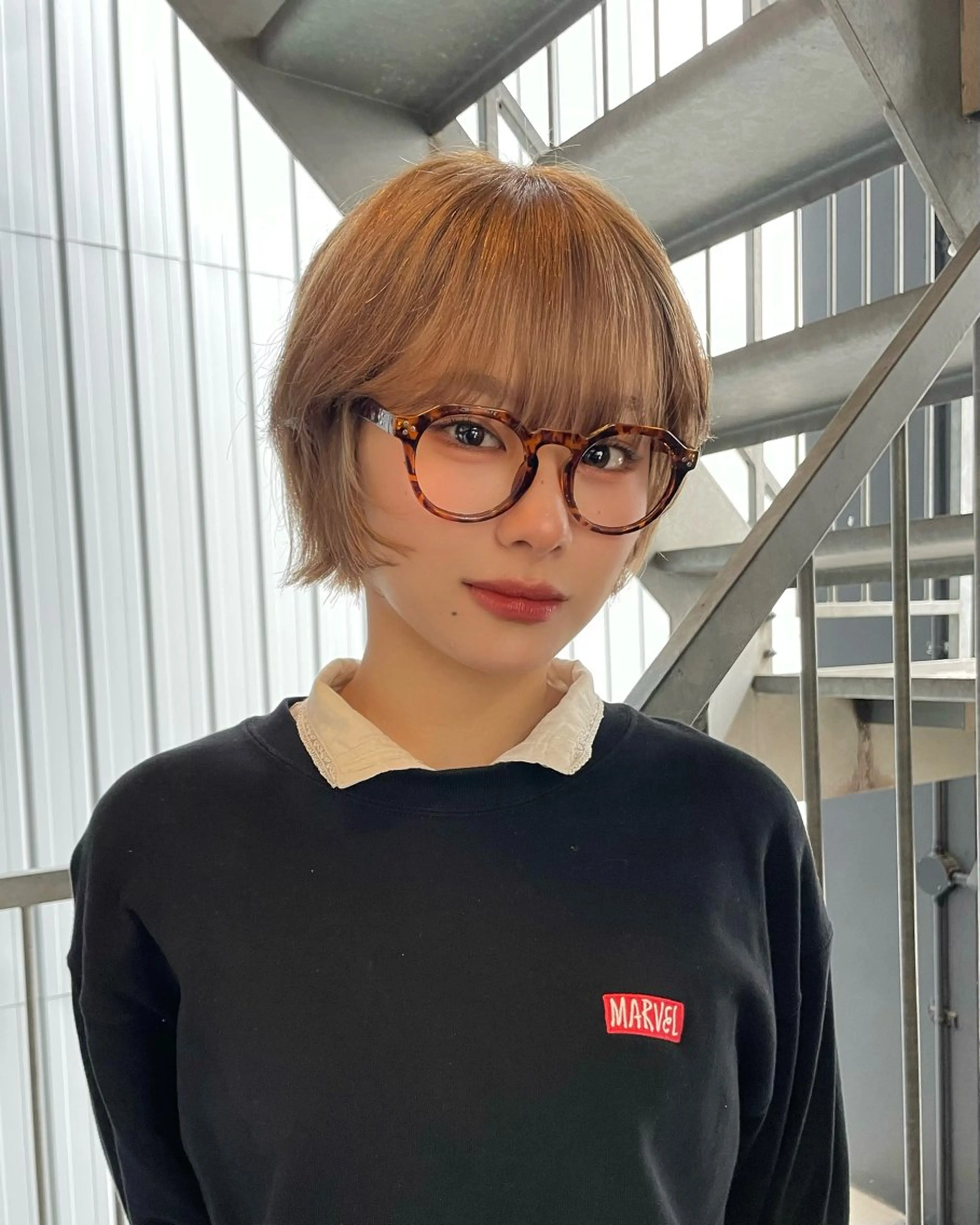 ミディアム カラー こだわりハイトーン/ ケアブリーチ/岸のヘアスタイル