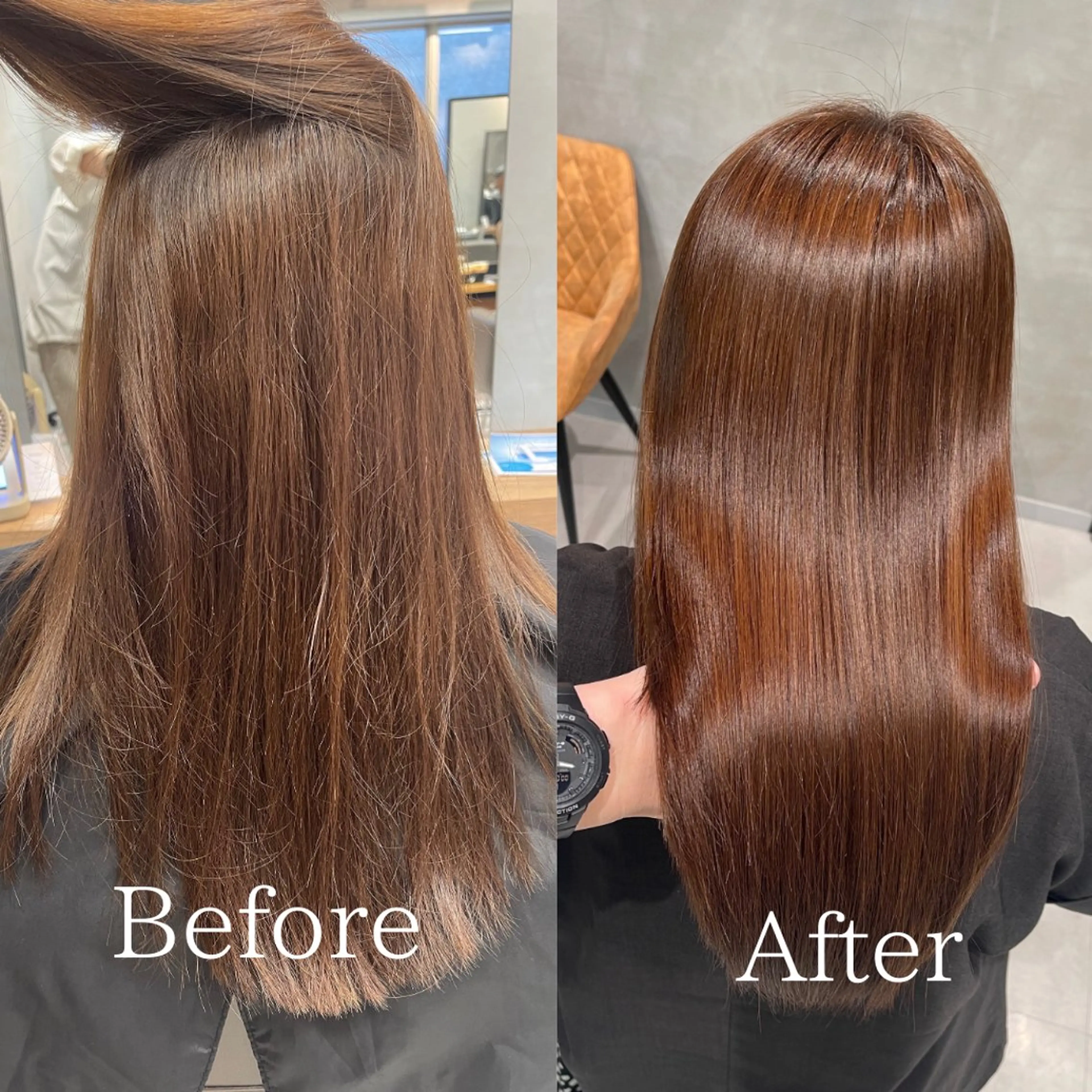 ロング くせ毛 縮毛矯正 縮毛矯正 charm《銀座》 ヘアセット/縮毛矯正のヘアスタイル