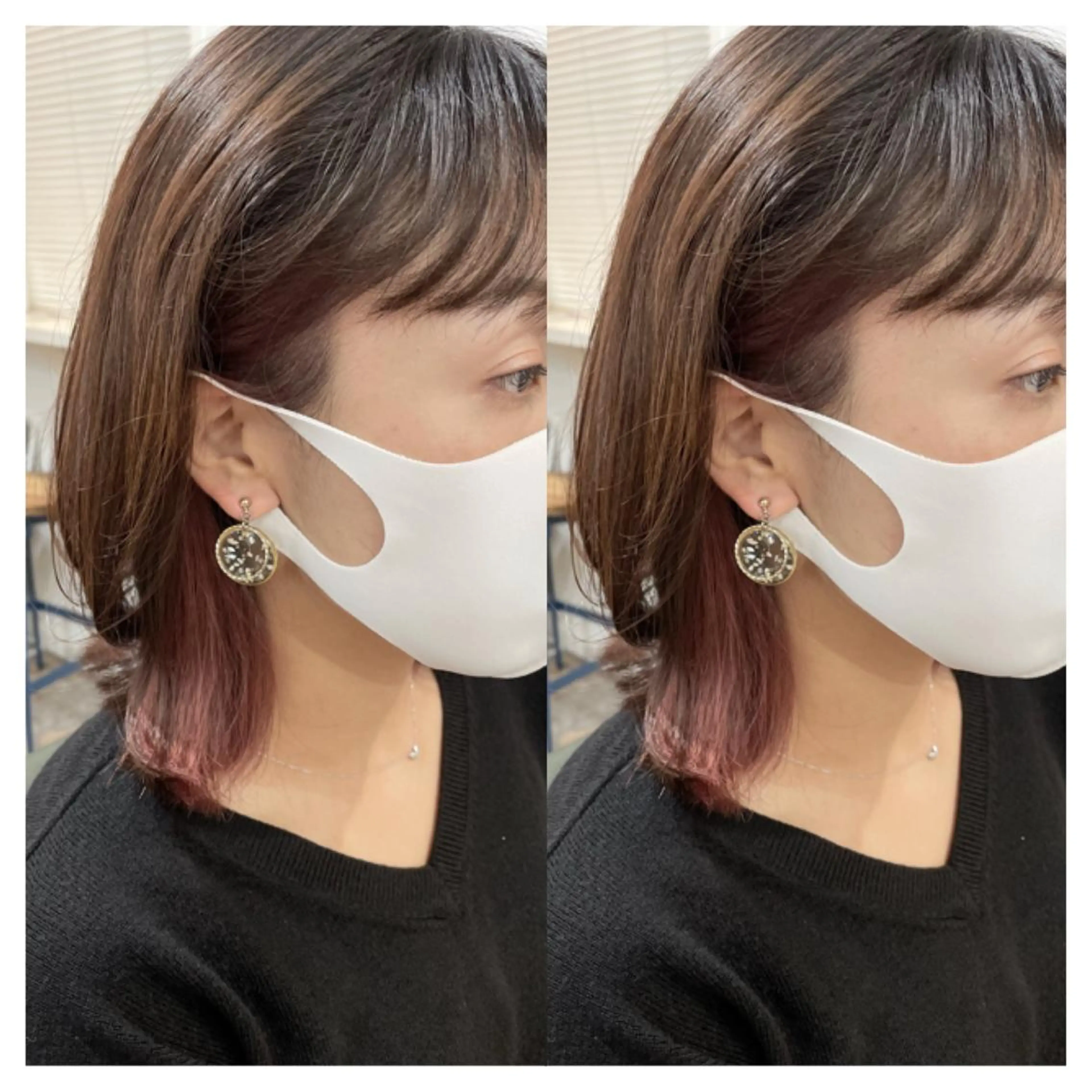 ミディアム カラー カット ヘアカラー トリートメント 村山 茉衣のヘアスタイル