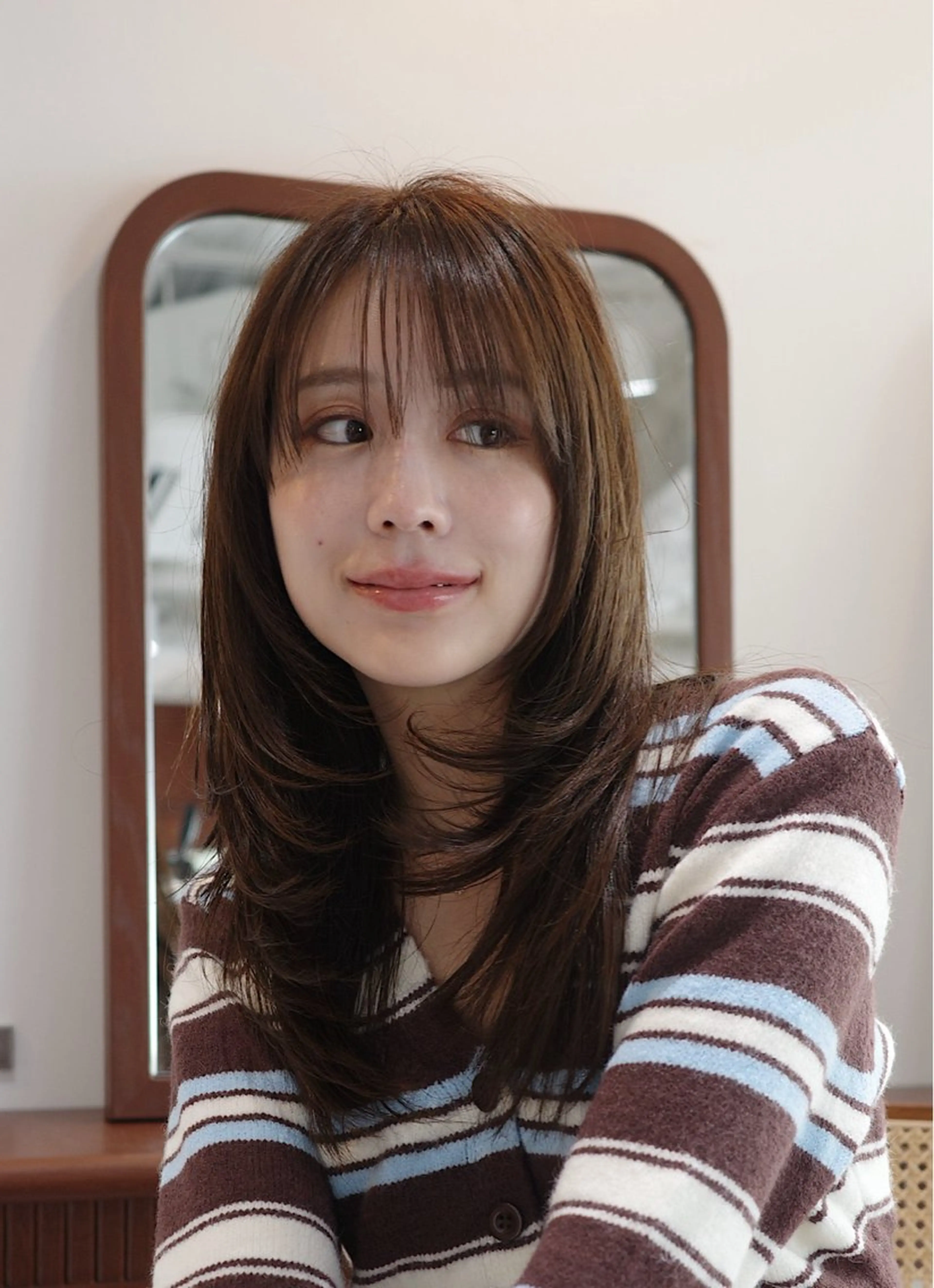 セミロング カラー ショートボブ ブリーチ ダブルカラー イルミナカラー ブリーチなしカラー カット ヘアカラー トリートメント opus 店長大和 レイヤー/赤み消しのヘアスタイル