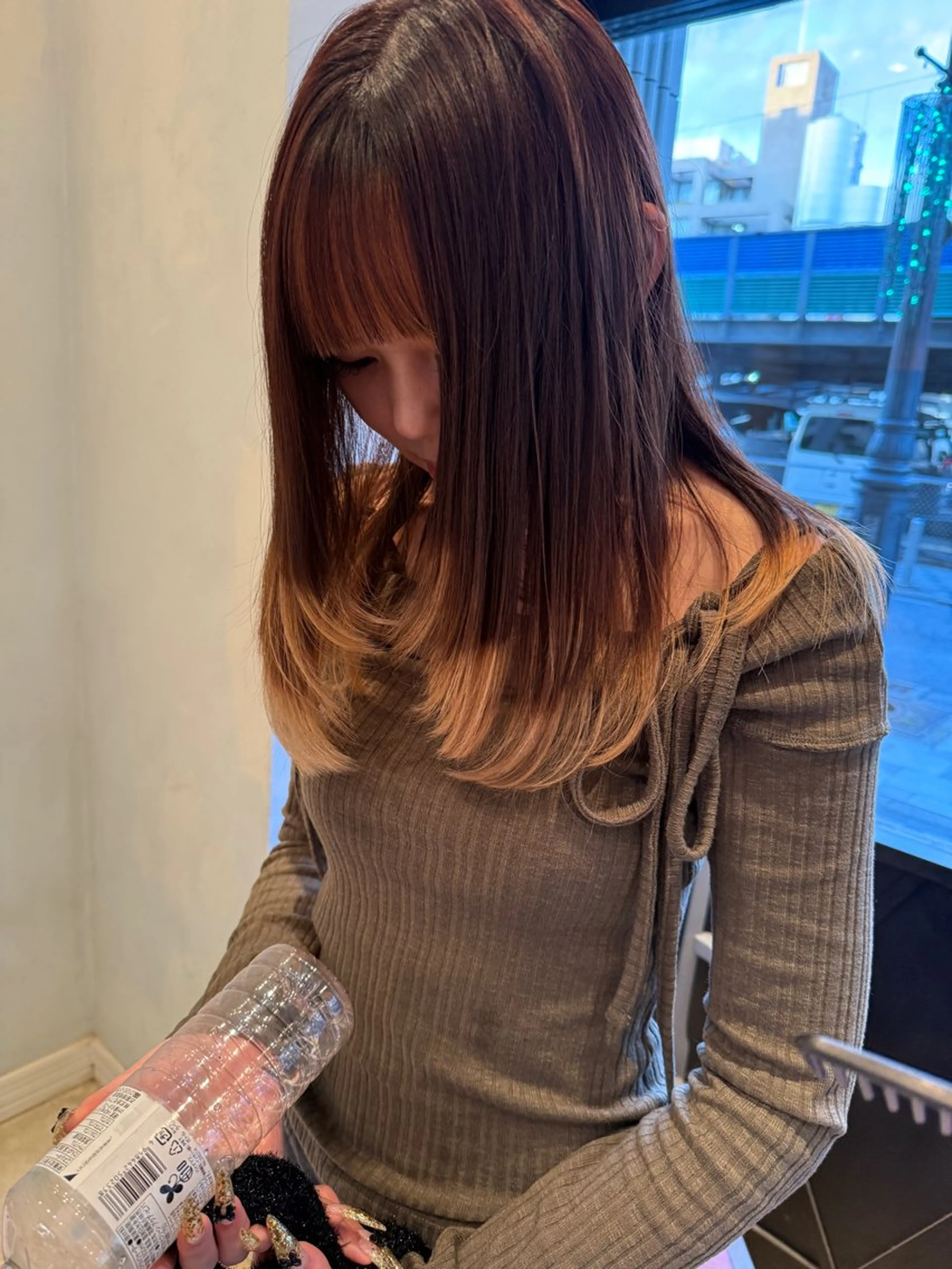 ロング カラー ヘアカラー 無料ショートカット 募集中📛杏のヘアスタイル