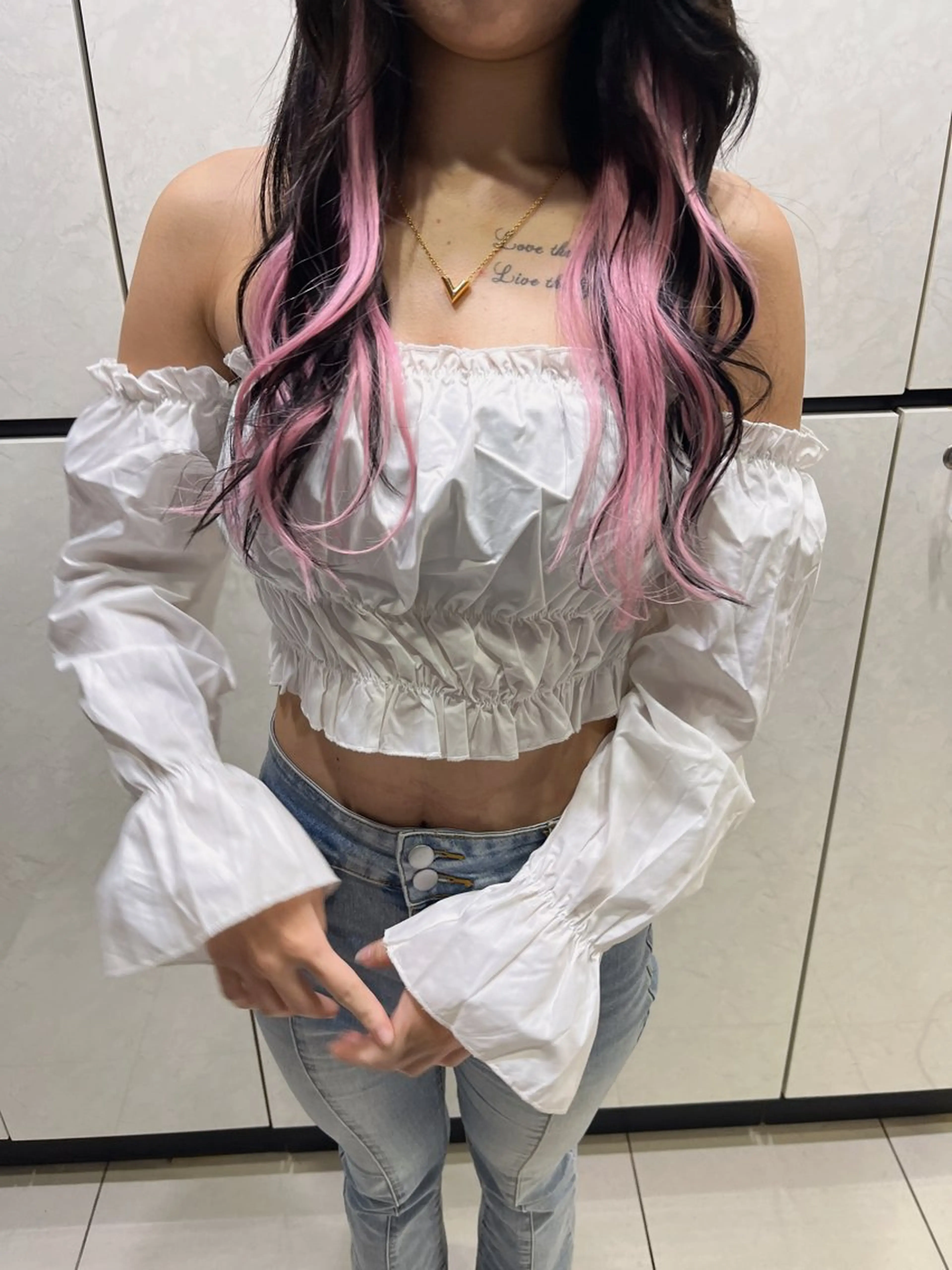 セミロング エクステ 濱川響太レディース カットモデルのヘアスタイル