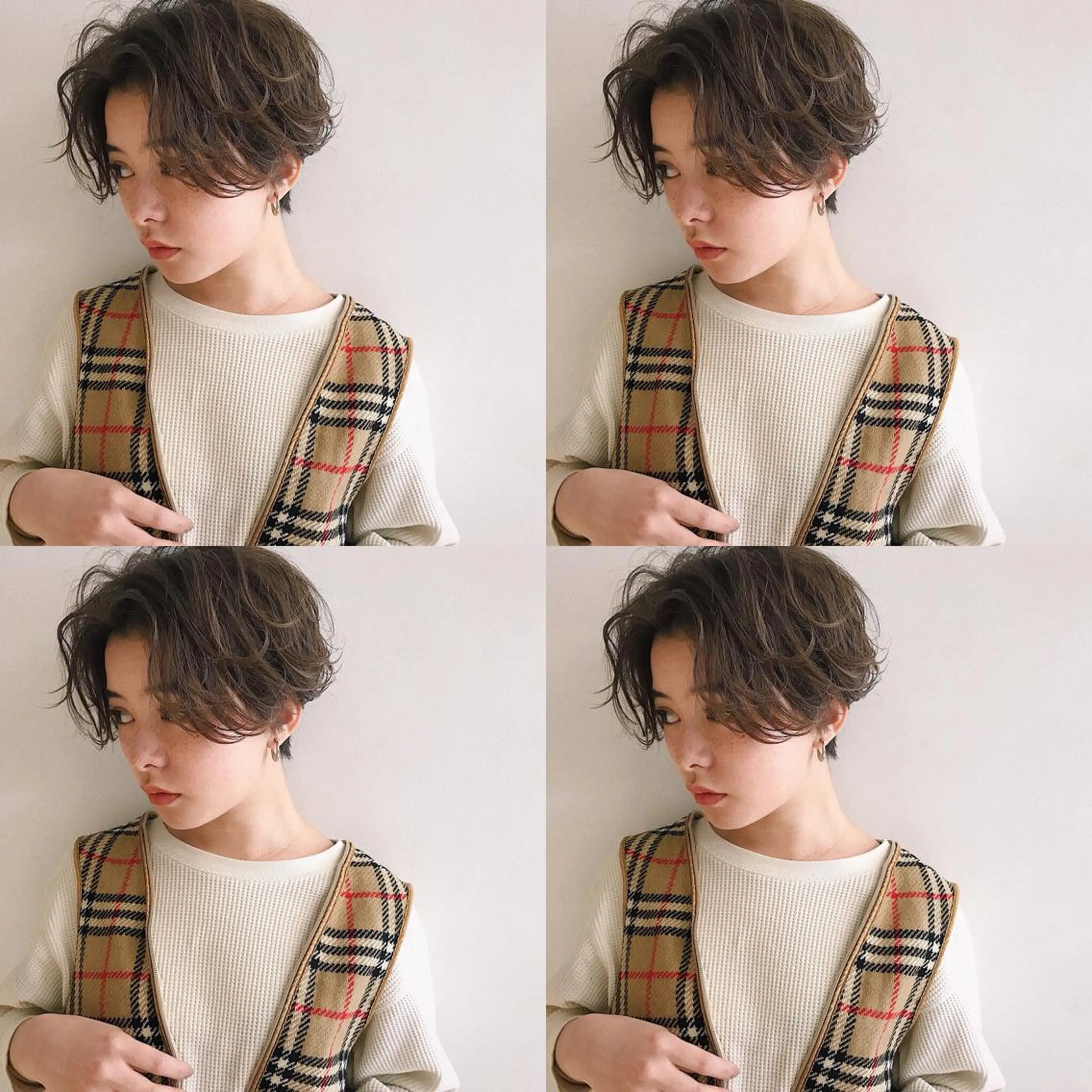 ショート カラー パーマ ヘアアレンジ ハンサムショート ショートヘア 小顔カット カット ヘアセット GOTODAY SHAiRE   SALON　青山所属・松田 亮葉のヘアスタイル