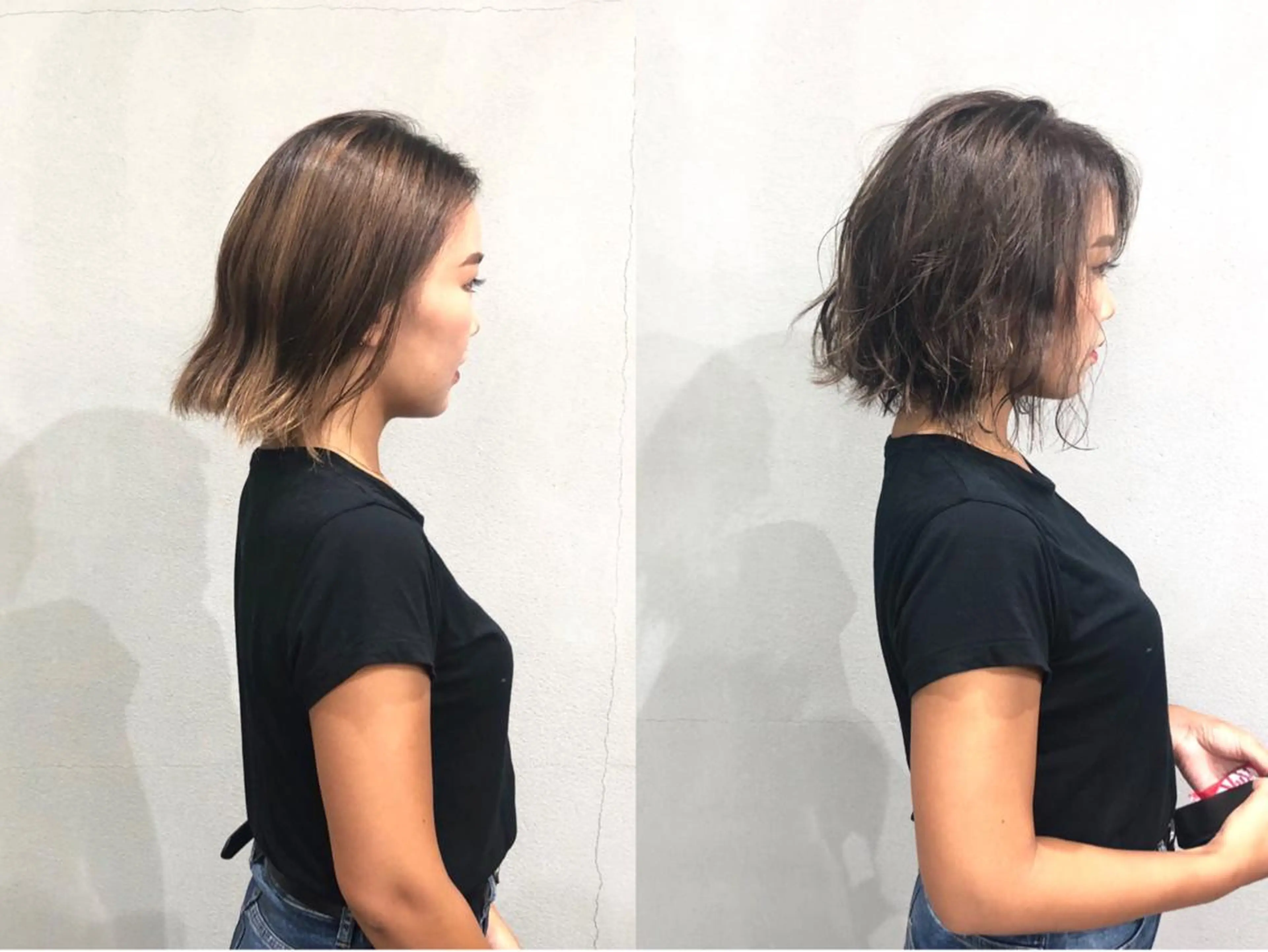 ショート カラー 切りっぱなしボブ ボブ ボブ/ショート/ 白髪染め/メンズ葛西のヘアスタイル