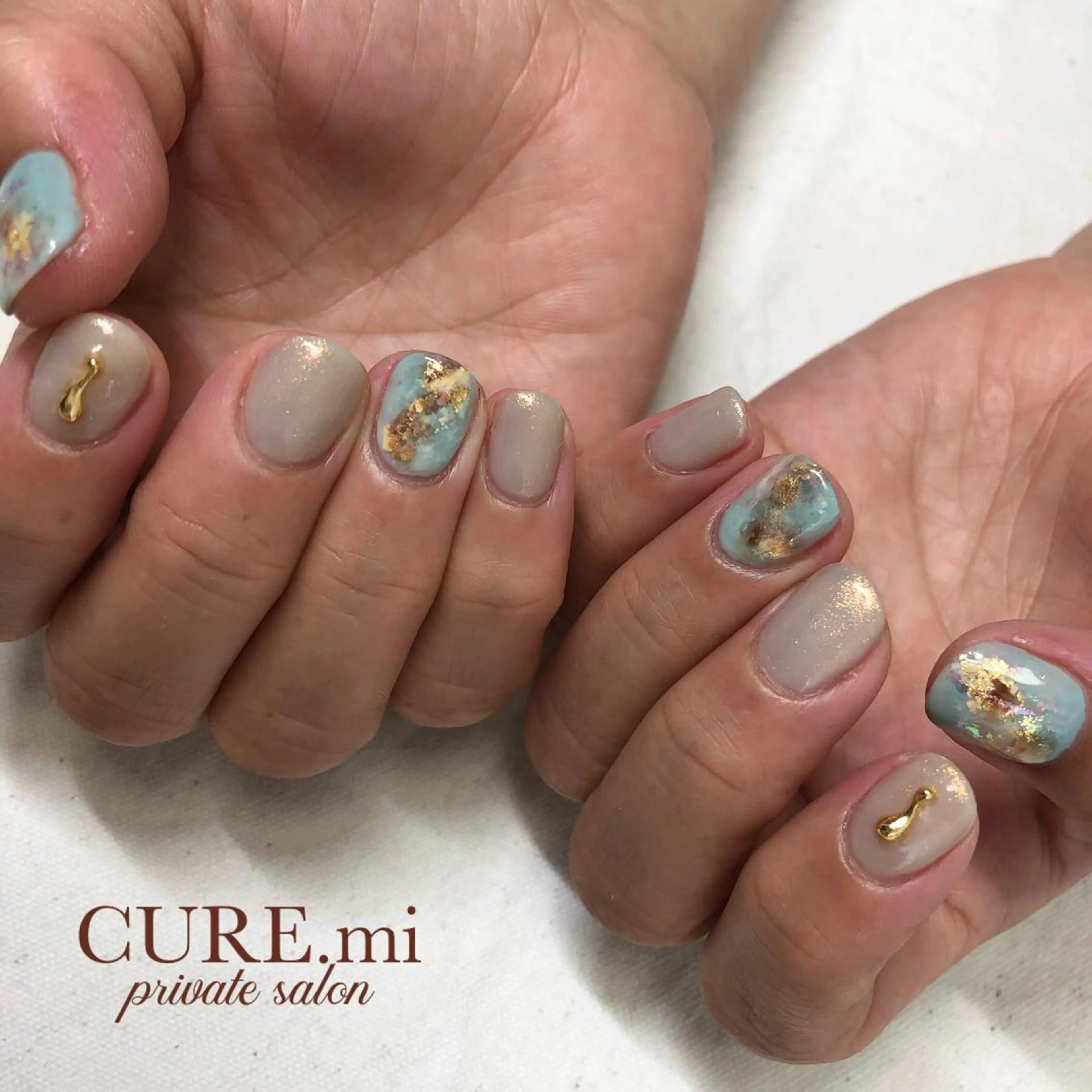 ネイル ブルー ハンドネイル ハンドケア 伊藤 美香のその他イメージ