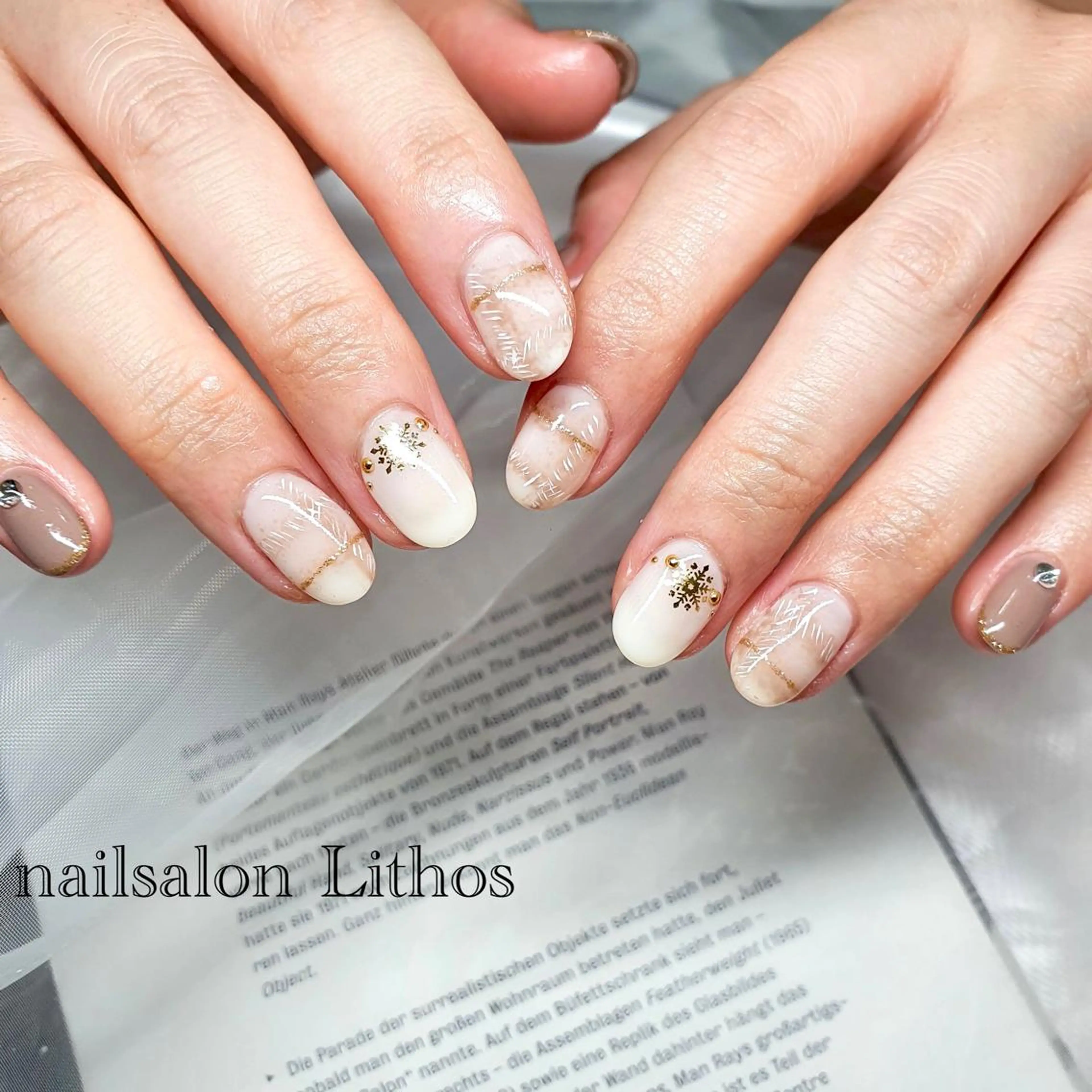 セミロング ネイル ハンドネイル nailsalon Lithos所属・nailsalon Recontreのネイルデザイン