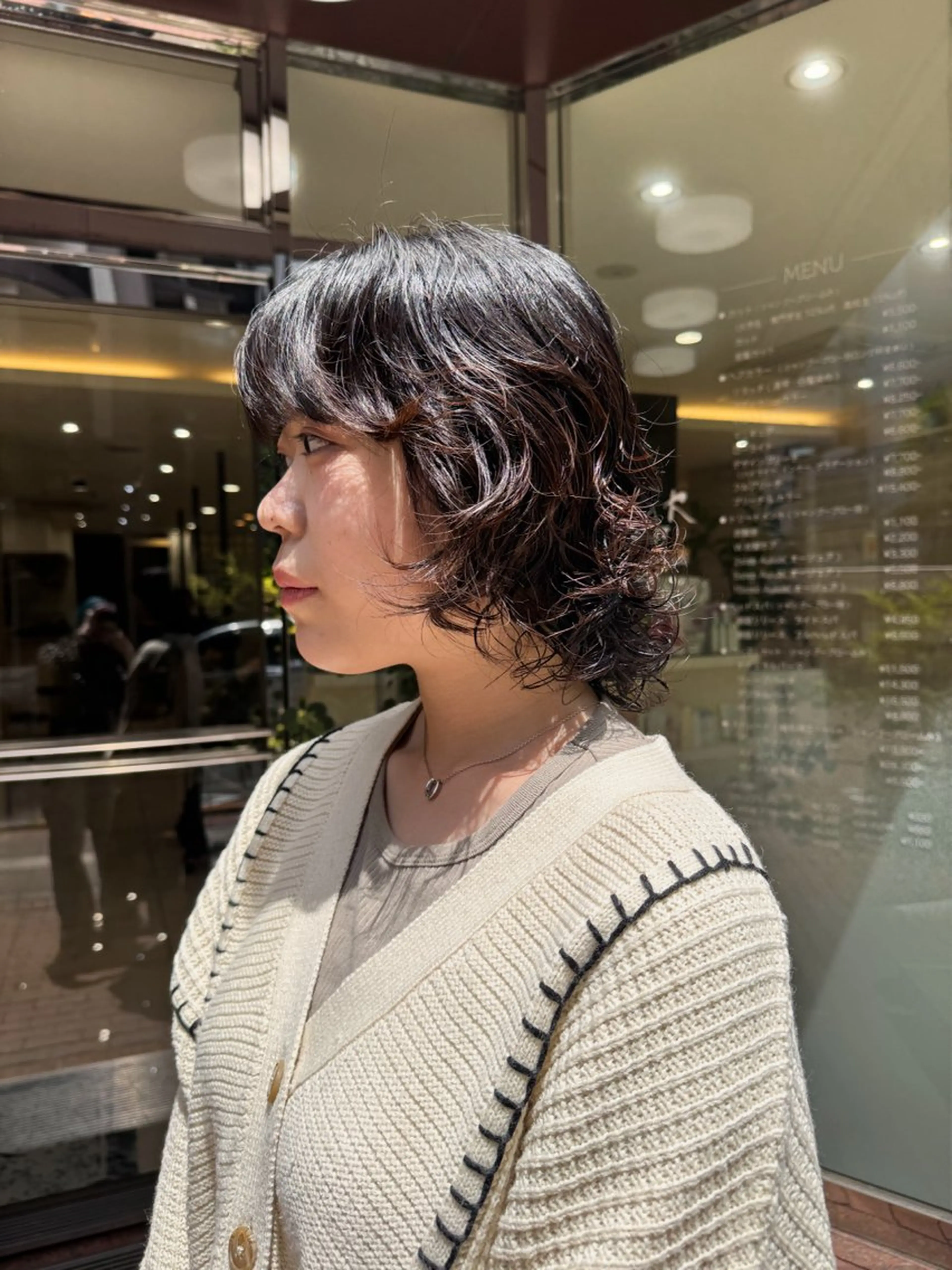 ミディアム パーマ ミディアムパーマ ニュアンスパーマ カット パーマ Seeknext // Rukaのヘアスタイル