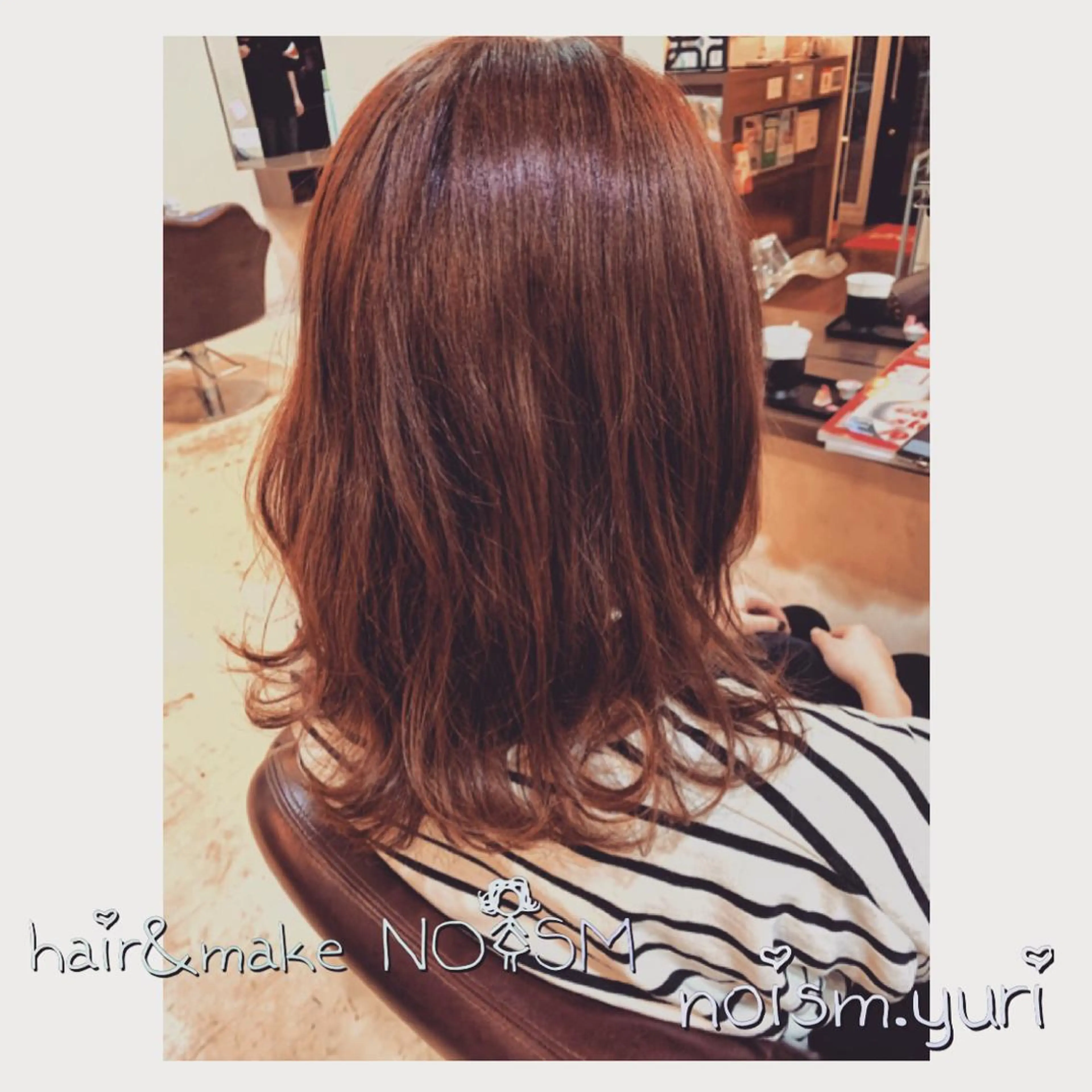 ミディアム カラー パーマ ヘアアレンジ 指名支持率NO.1 スタイリストのヘアスタイル