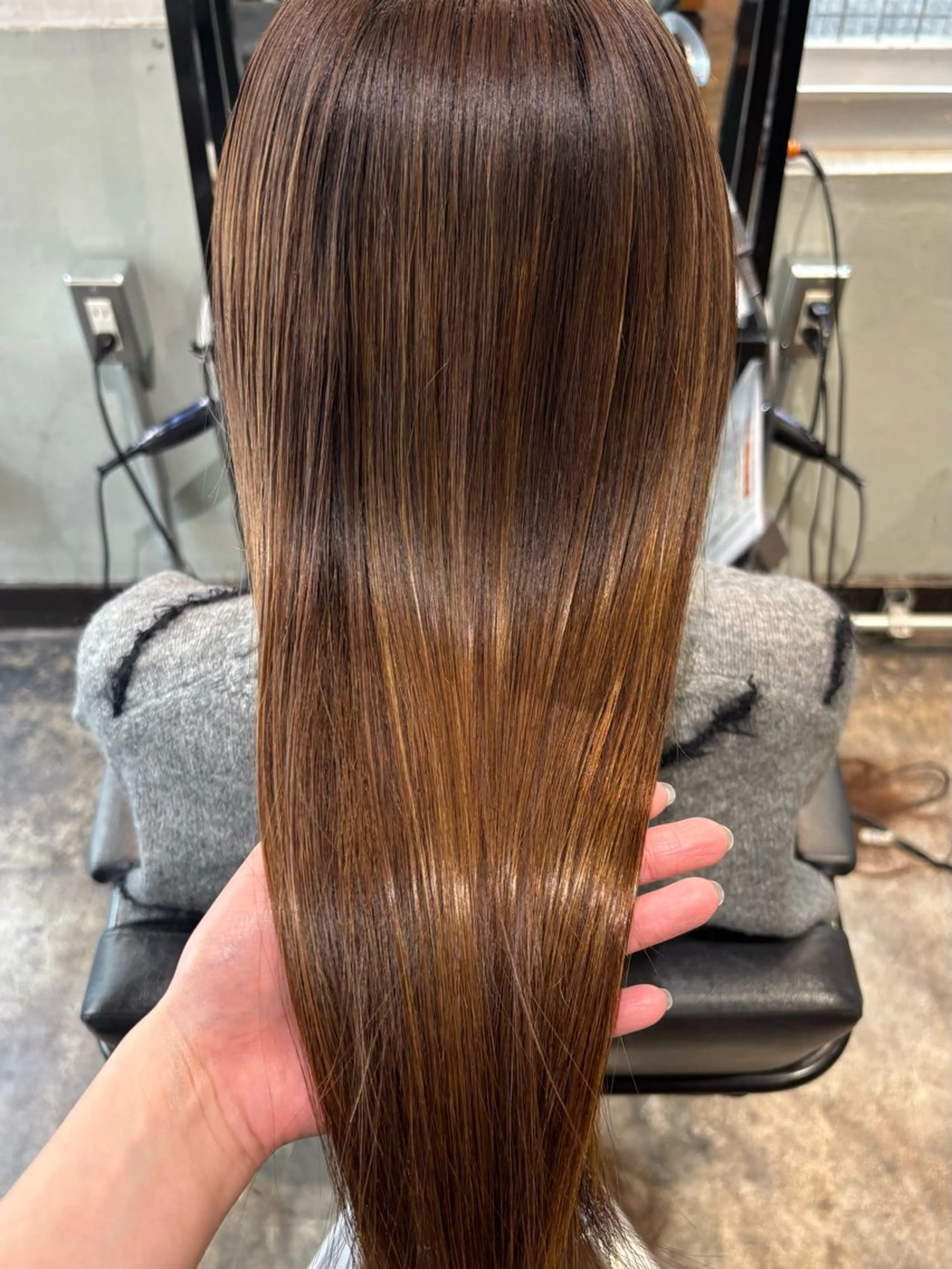 ロング カット 縮毛矯正 髪質改善/梅田 オカダチホミのヘアスタイル