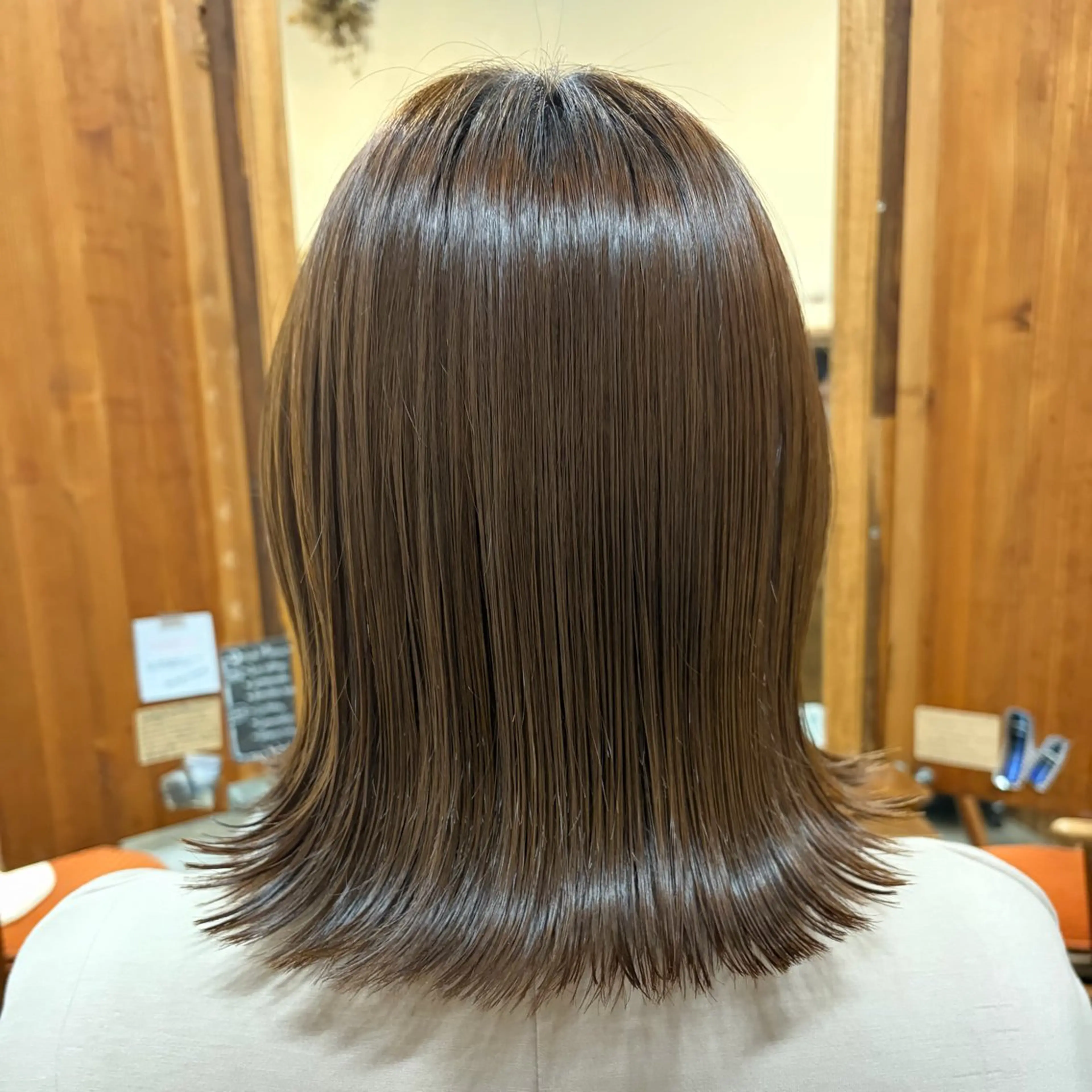 ミディアム 縮毛矯正 カット 髪も心も健康に🤎 /原亜希子のヘアスタイル