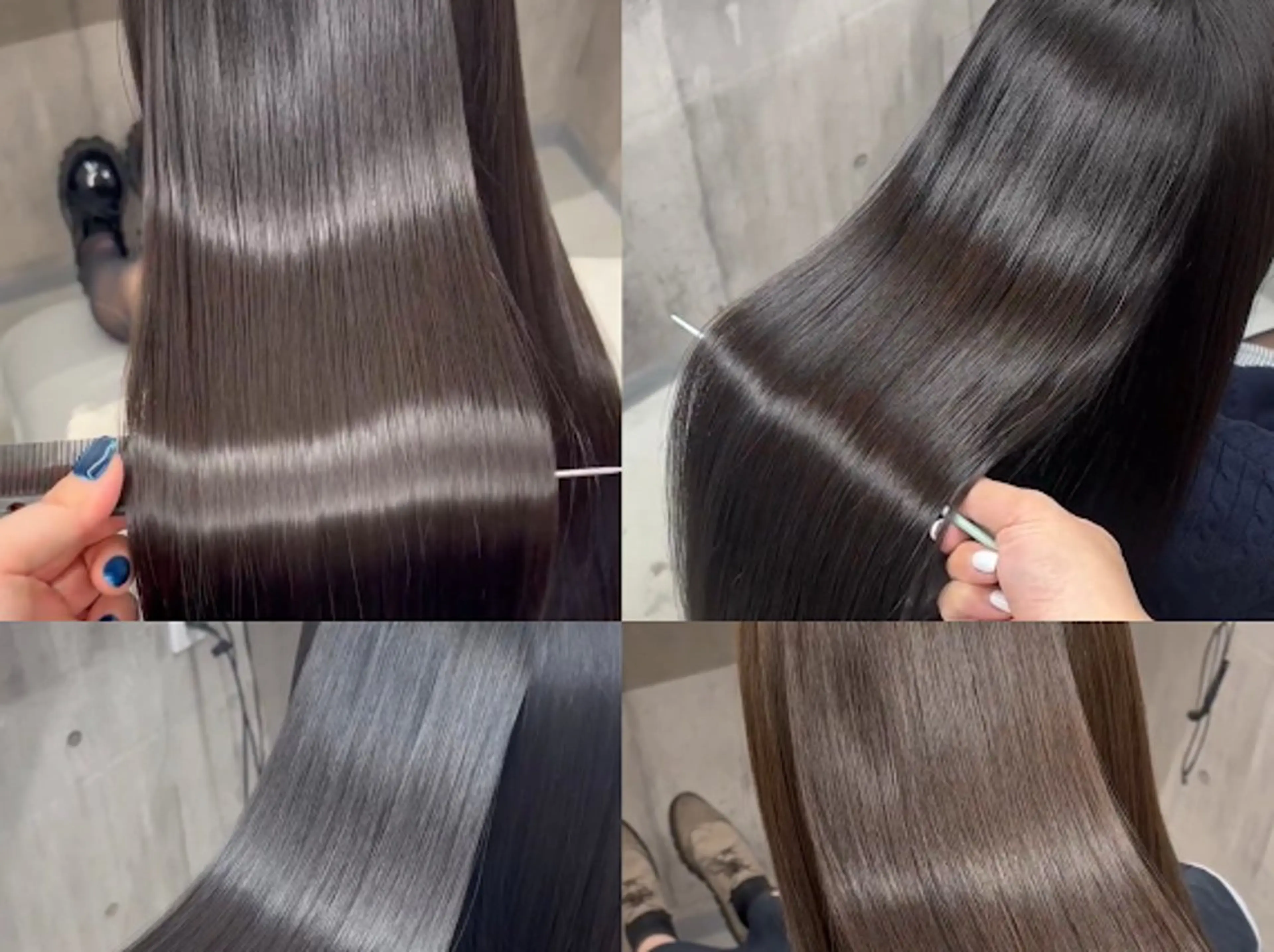 ロング カラー 髪質改善×韓国艶髪 カラー ヒナタ🍒のヘアスタイル