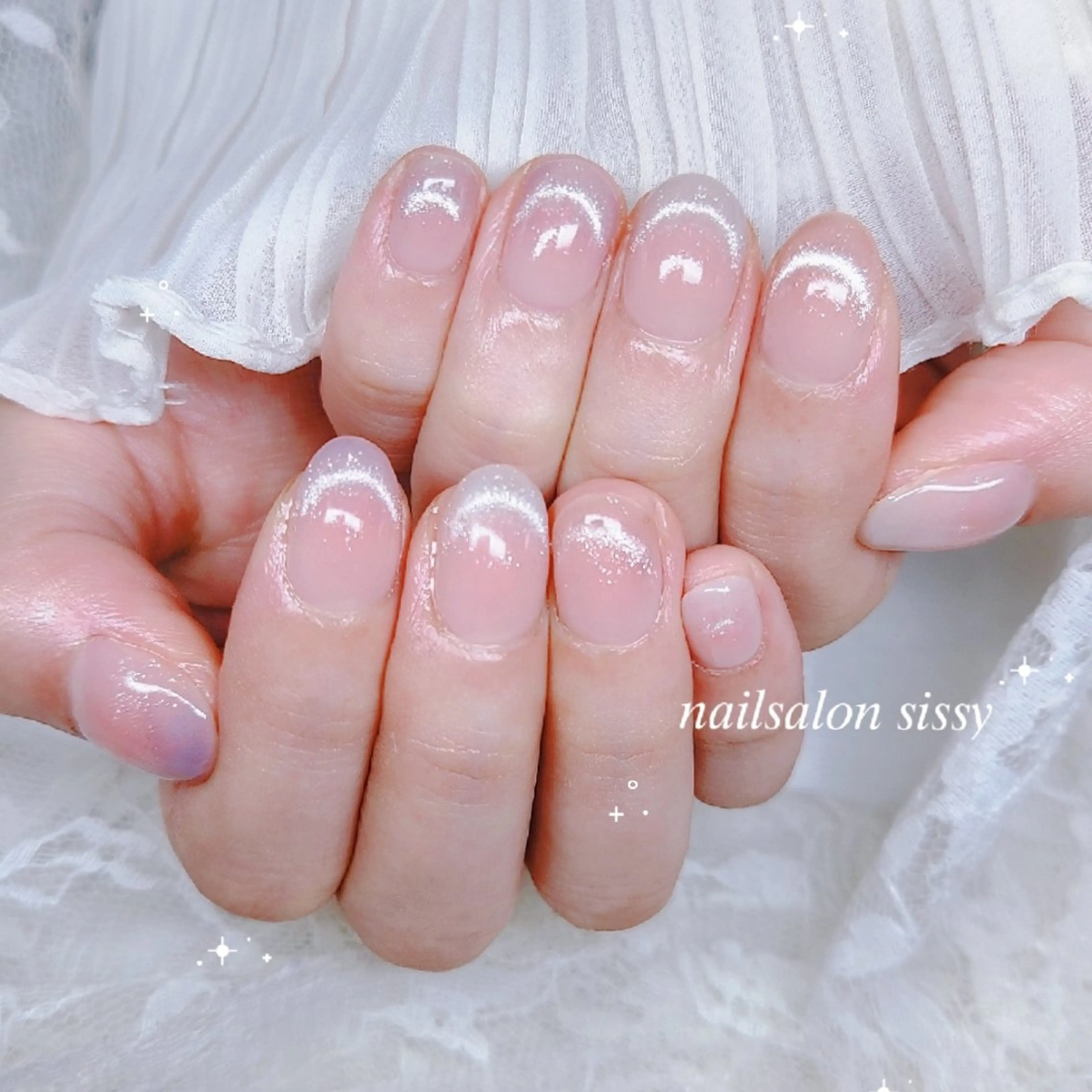 ネイル フレンチネイル マグネットネイル マグネットフレンチ オフィスネイル ワンホンネイル ハンドネイル nailsalon sissy所属・sissy hatsuneのネイルデザイン
