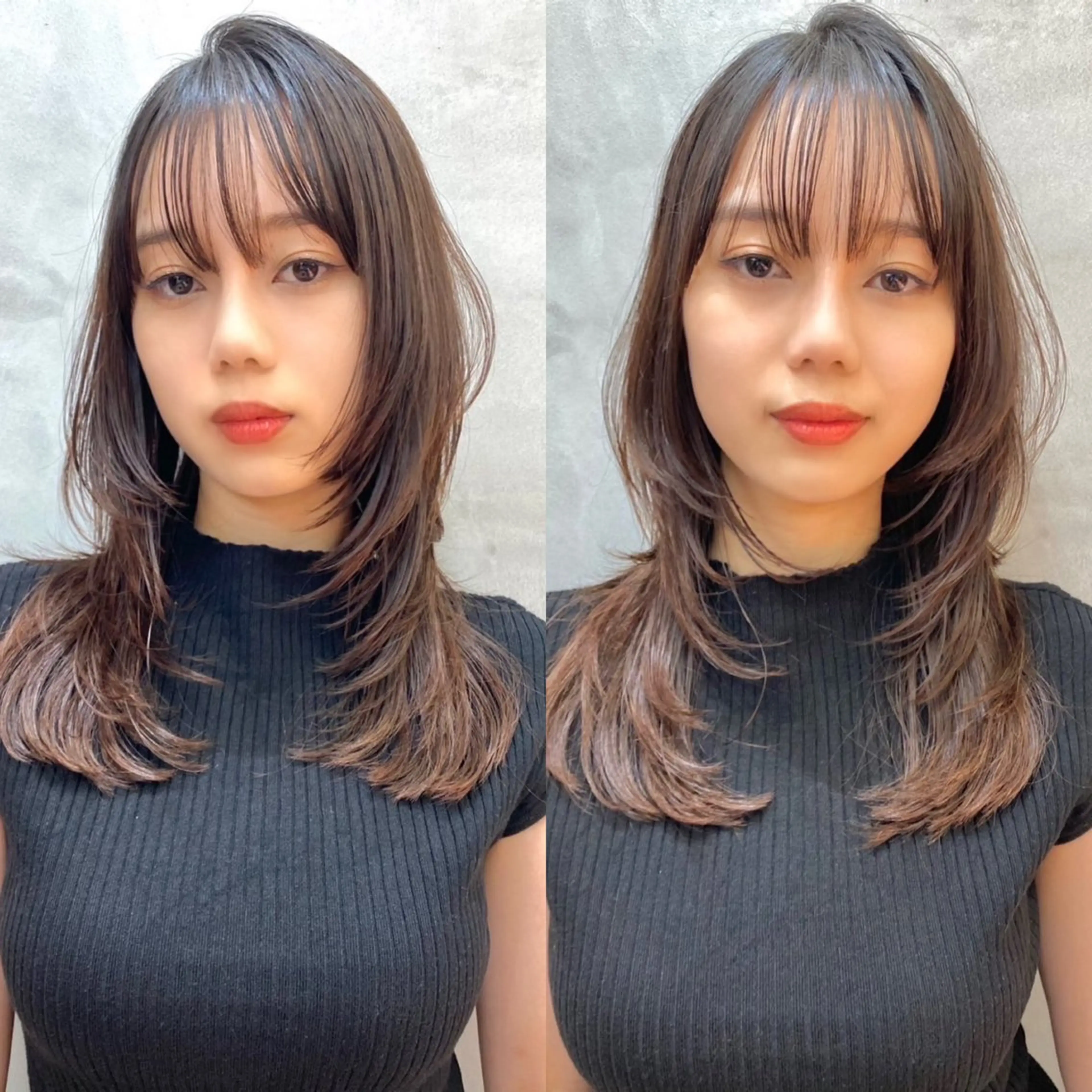 ロング カラー カット ヘアカラー トリートメント レイヤーカット /透明感カラー西田のヘアスタイル