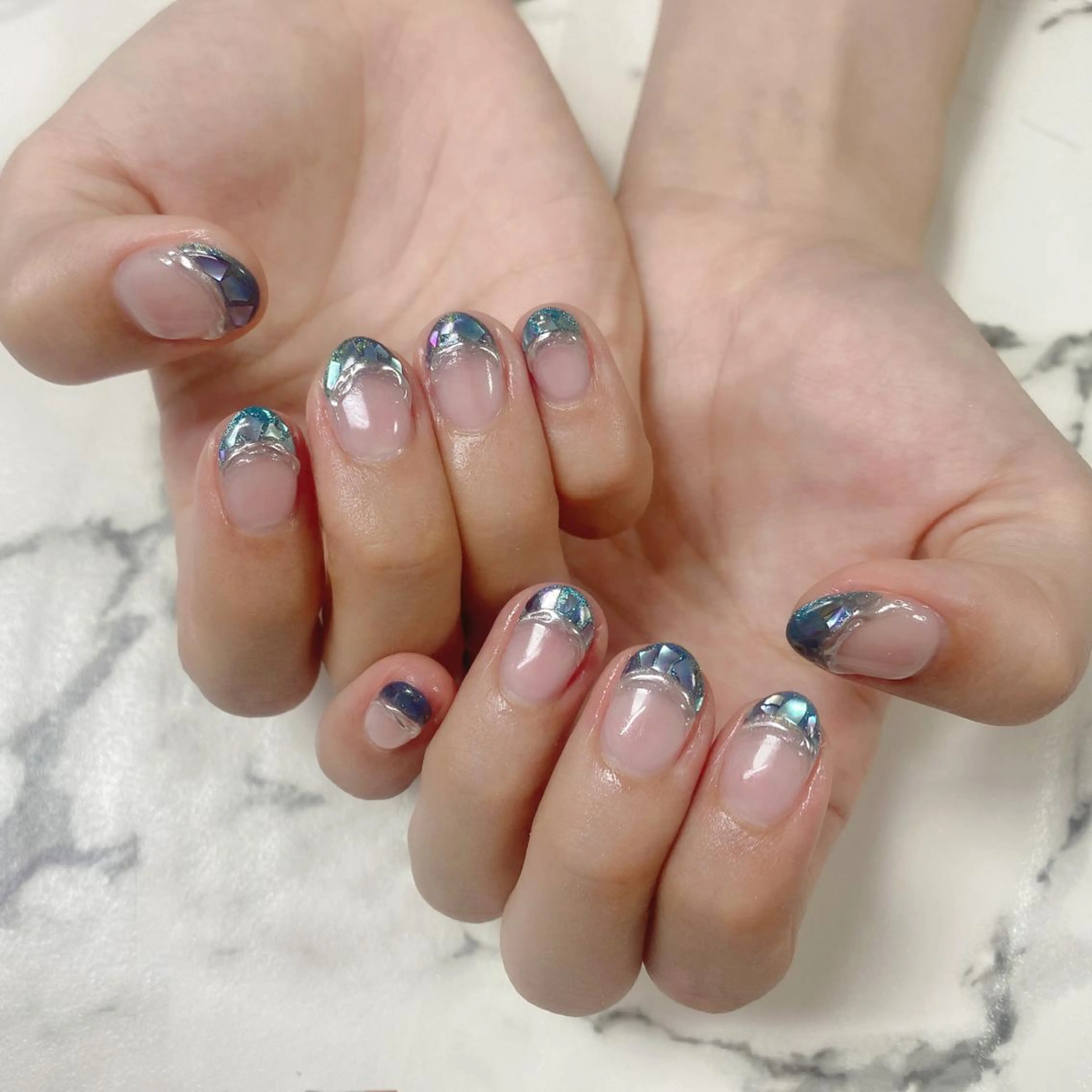 ロング カラー ネイル Q Free nailsのネイルデザイン