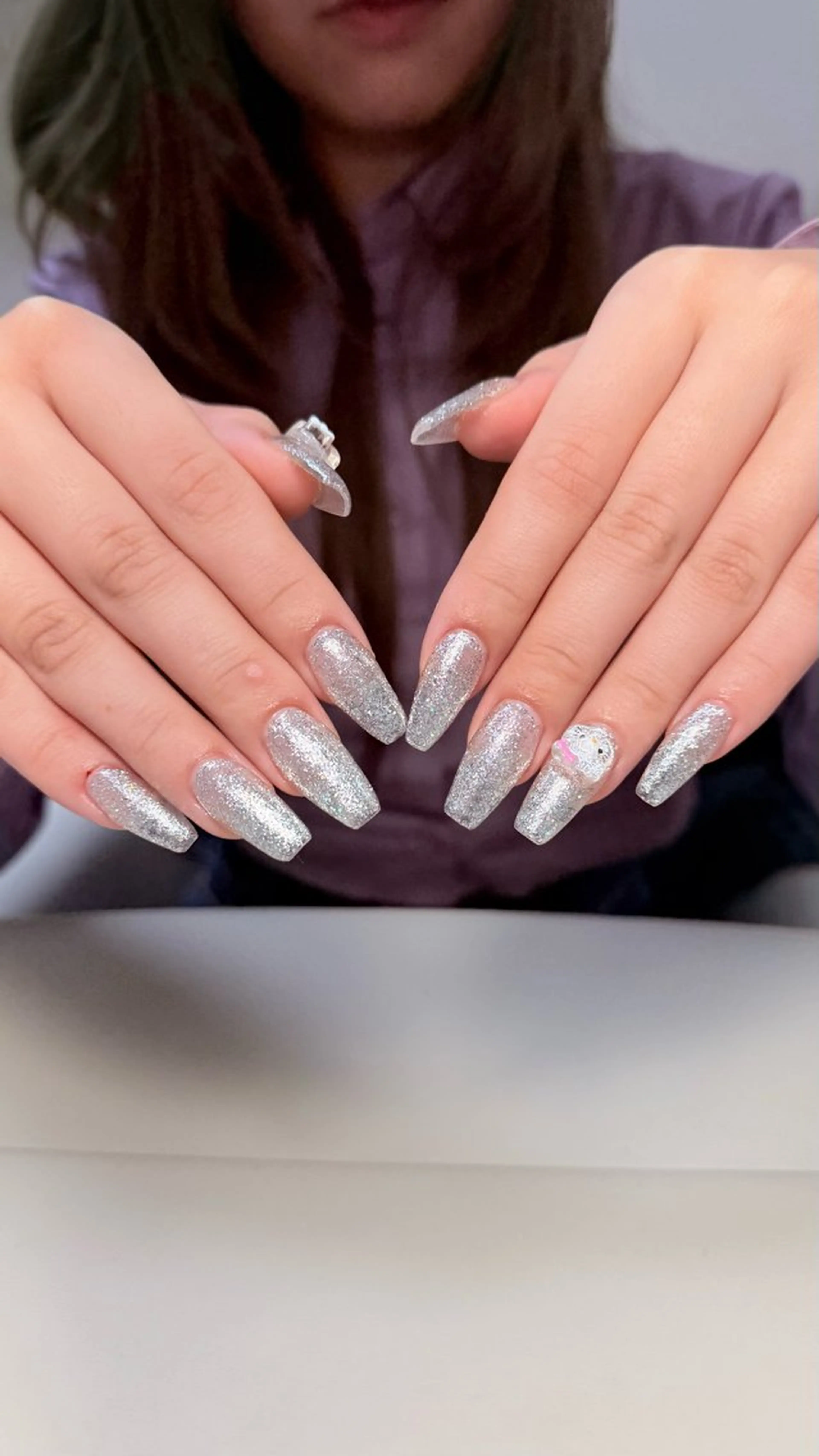 ネイル 長さ出し ワンカラーネイル スカルプネイル ハンドネイル エクラNailサロン ミオのネイルデザイン