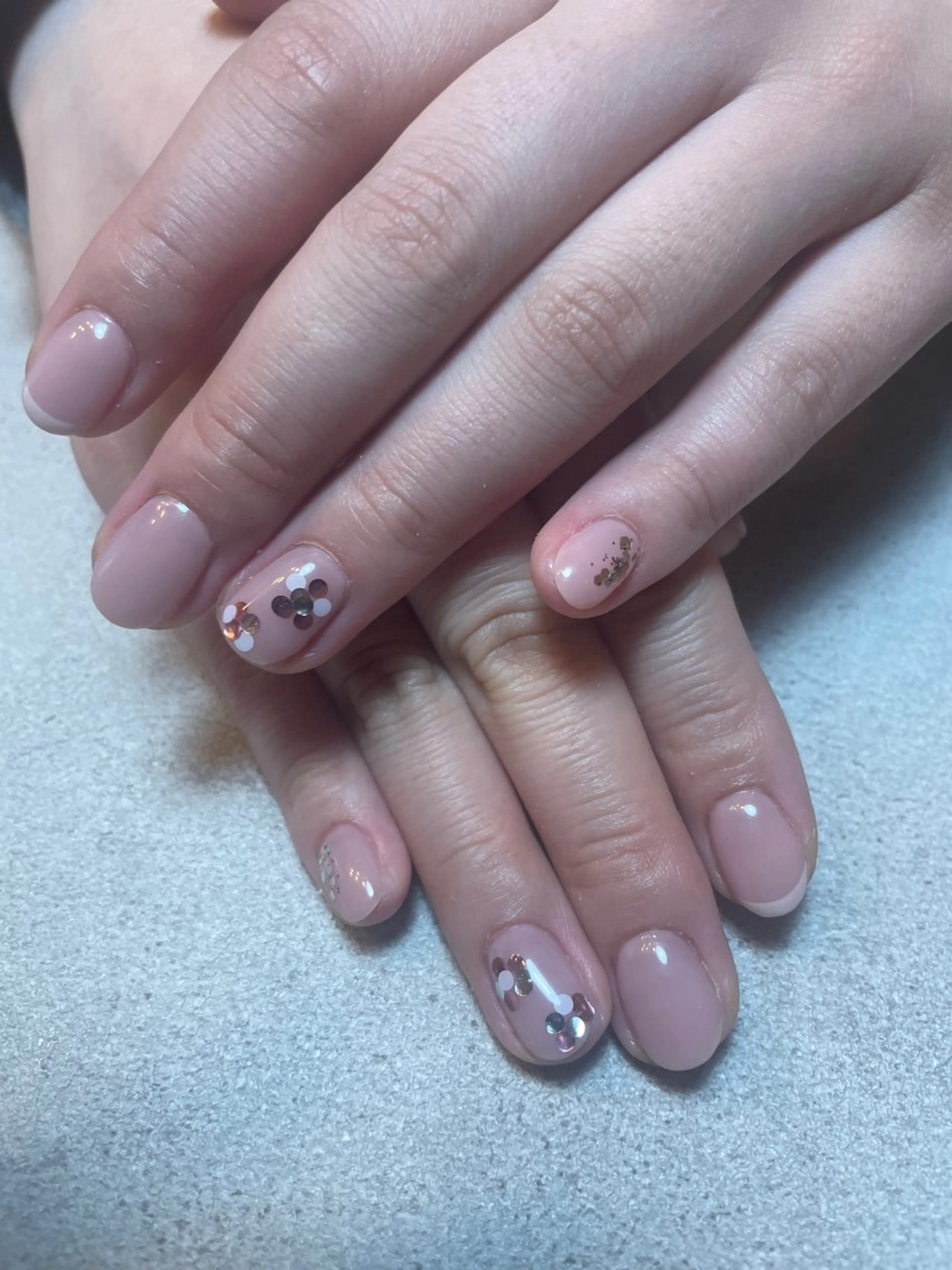 ネイル ラメ(グリッター) ハンドネイル 自由が丘サロン FUMIのネイルデザイン