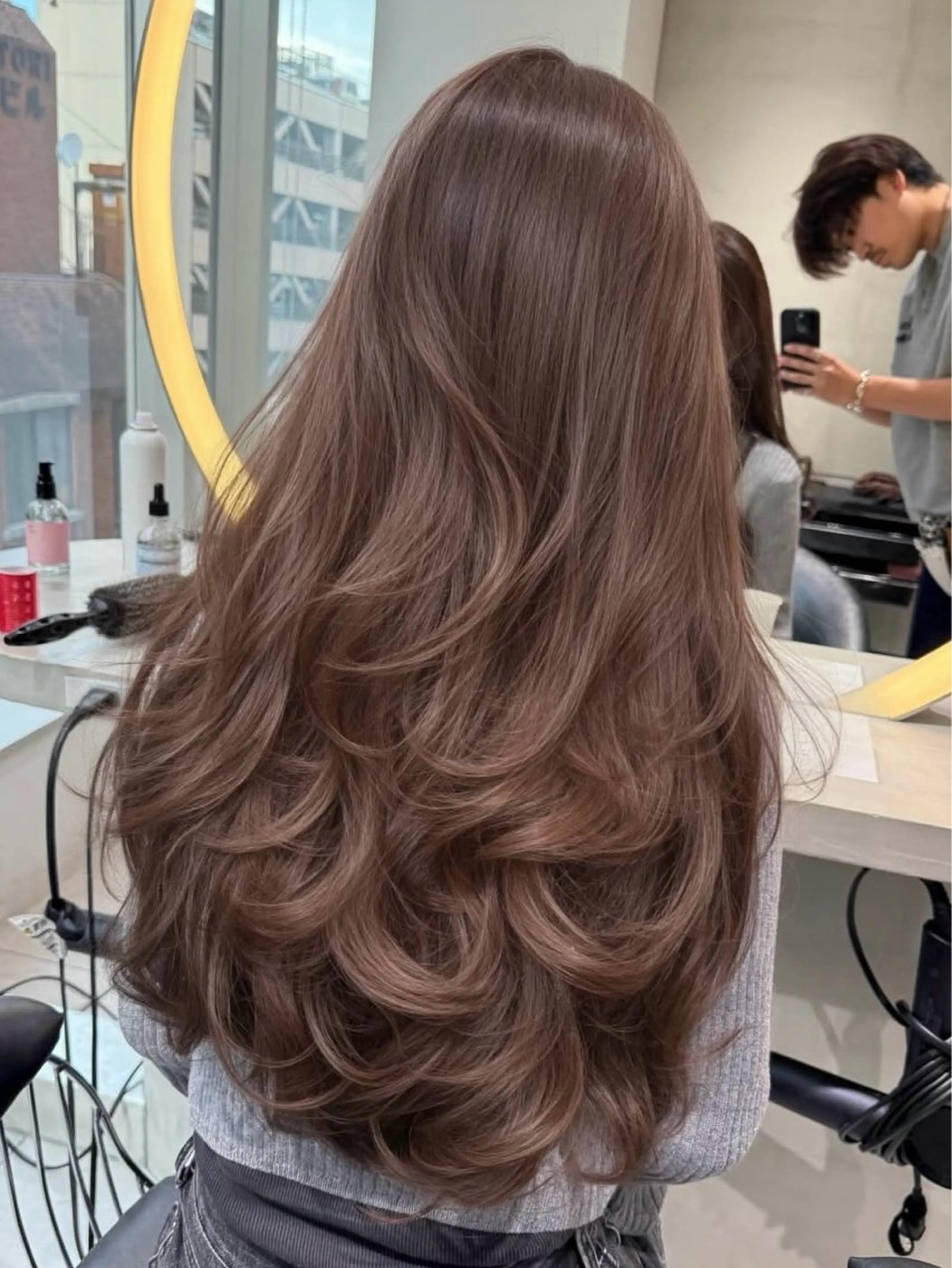 セミロング カラー カット ヘアカラー トリートメント Lond mare レイヤーカット/韓国のヘアスタイル