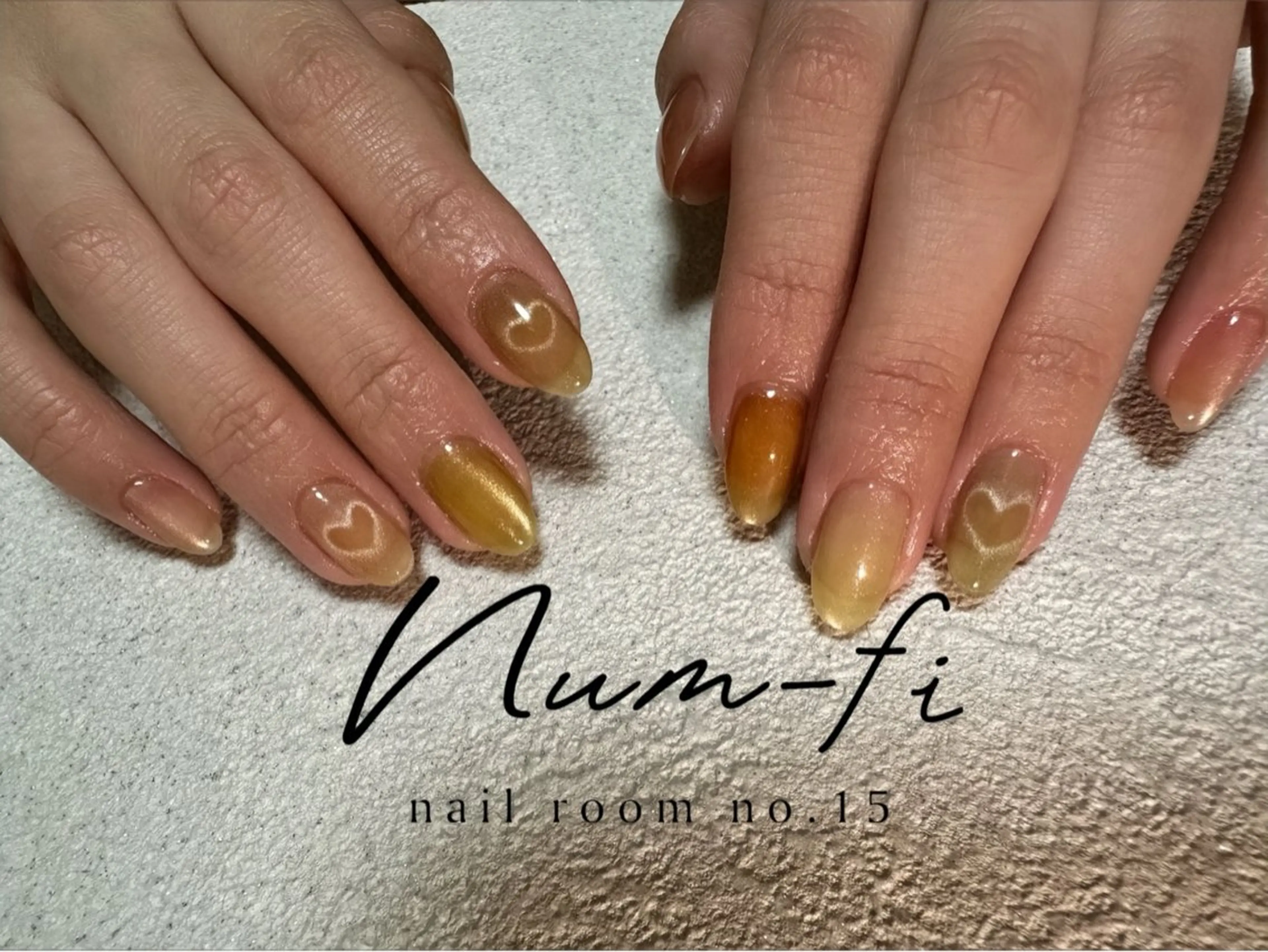 ネイル ハート ハンドネイル ハンドケア num-fi Aiのネイルデザイン