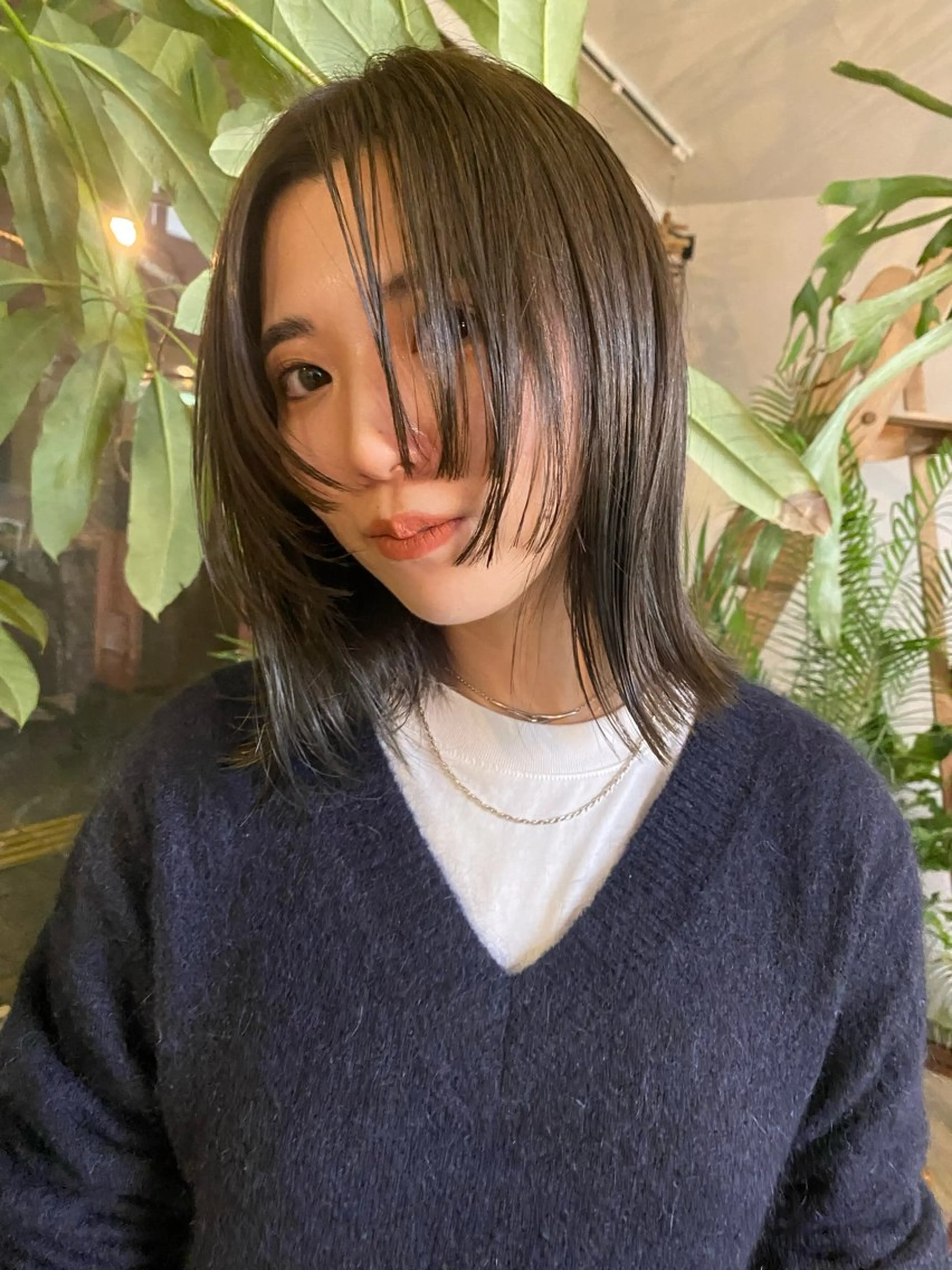 ミディアム カラー カット ヘアカラー トリートメント . nanamiのヘアスタイル