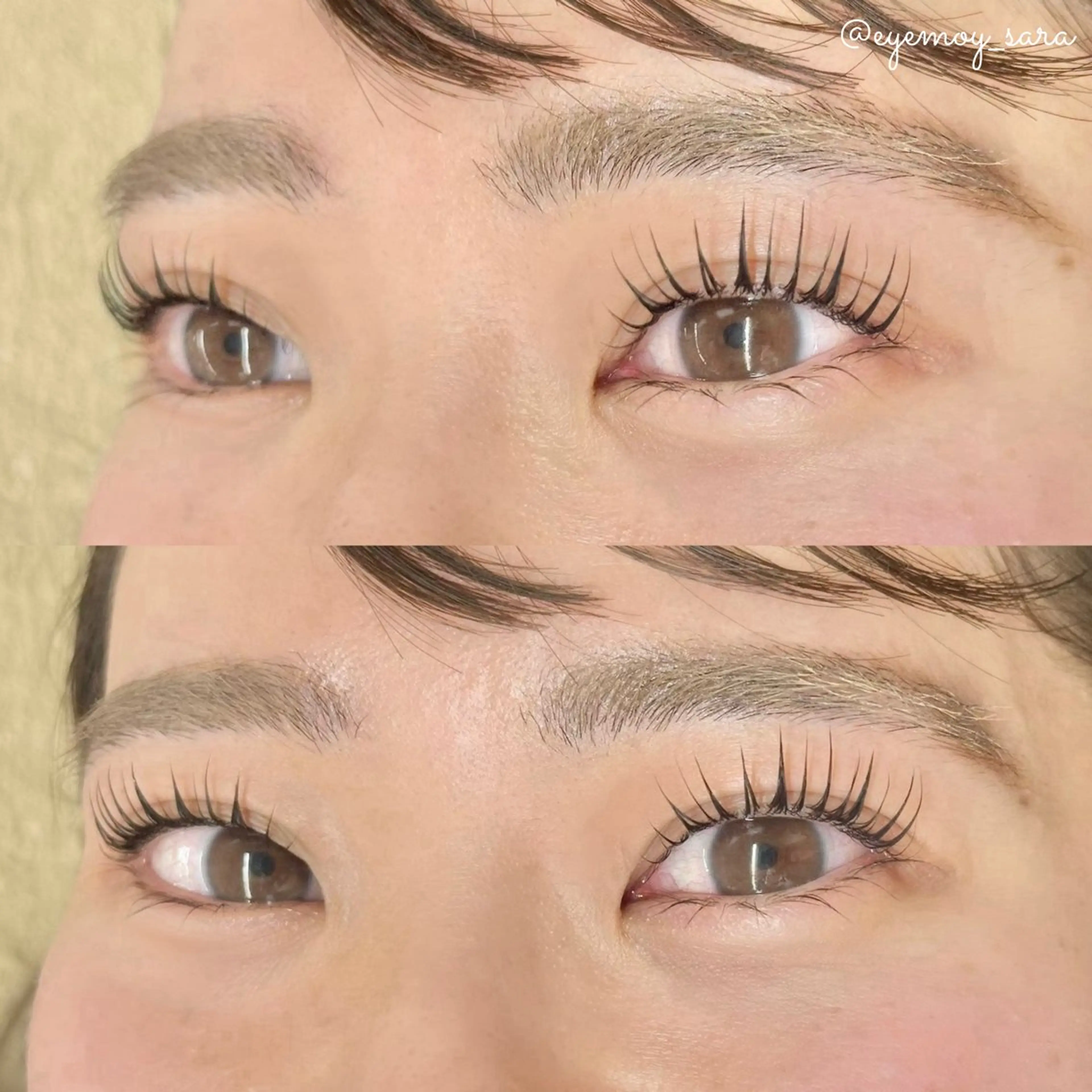 マツエク・マツパ ケラチンラッシュリフト 束感まつ毛 パリジェンヌラッシュリフト まつげパーマ 一重×まつ毛パーマ sara 🌙のマツエク・マツパデザイン