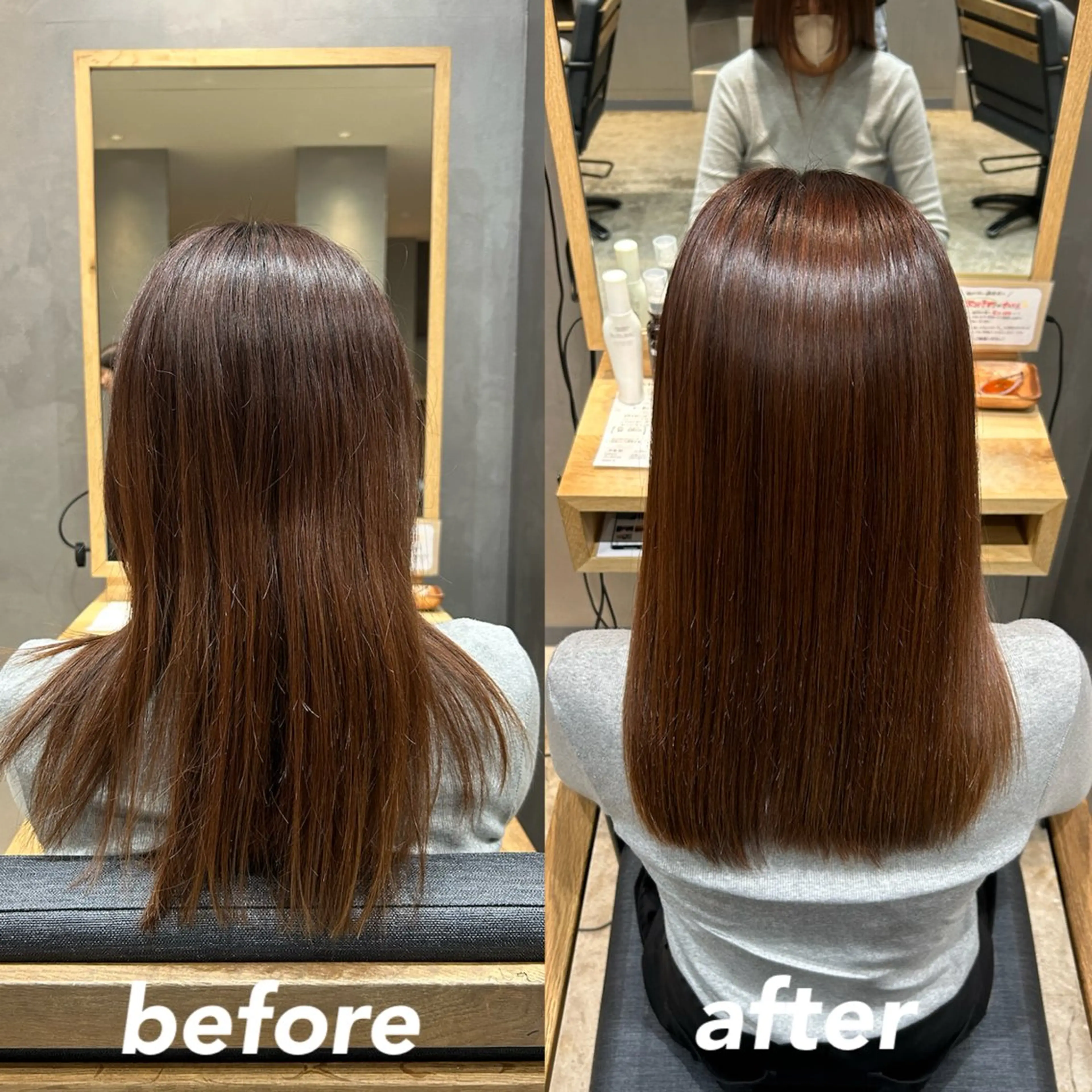 セミロング 縮毛矯正 カット 縮毛矯正 トリートメント inity　杉本 美羽のヘアスタイル