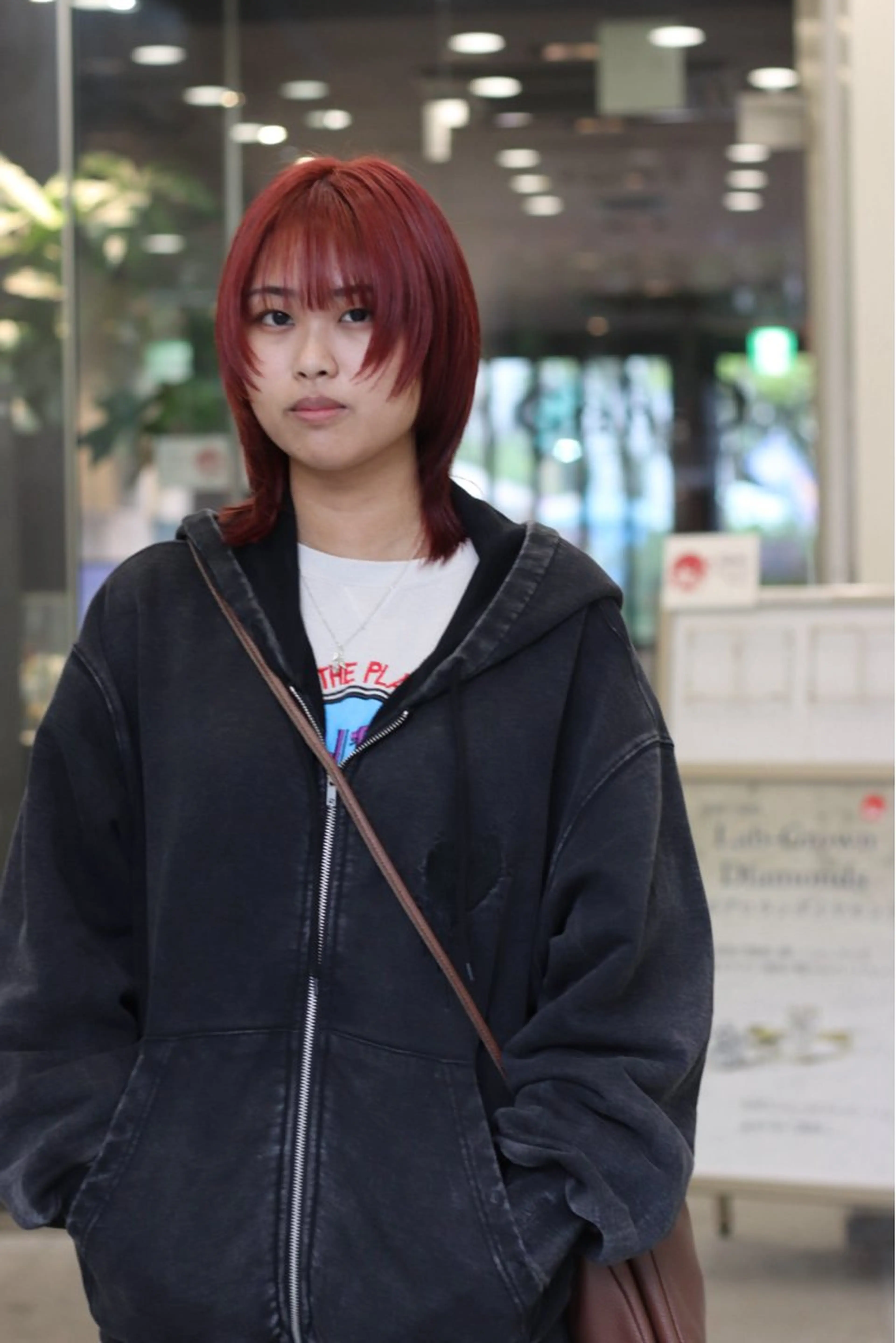 セミロング カラー レッドカラー ウルフカット カット ヘアカラー Joh/メンズカット /レイヤー/ブリーチのヘアスタイル