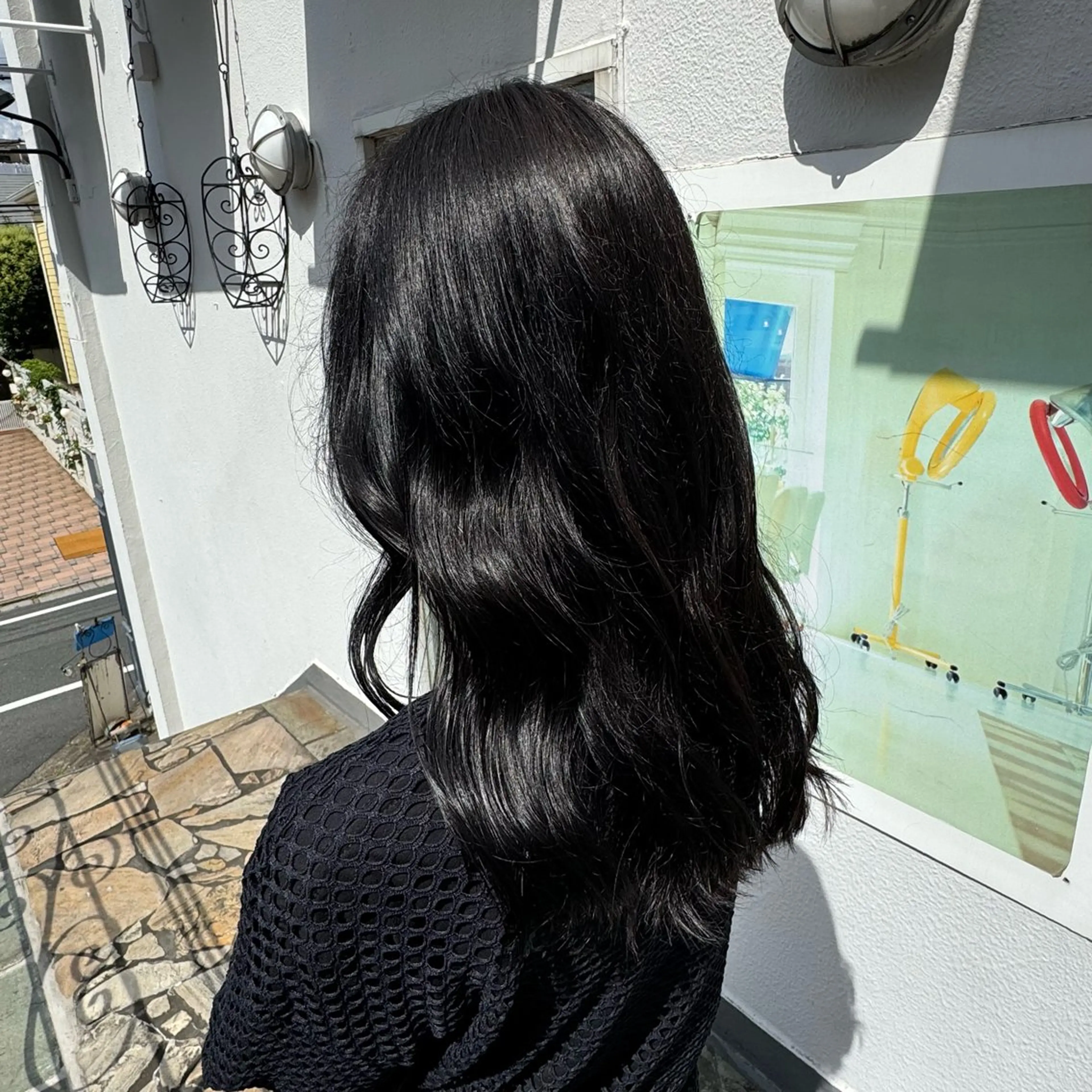 セミロング カラー 渡邊 眞帆のヘアスタイル