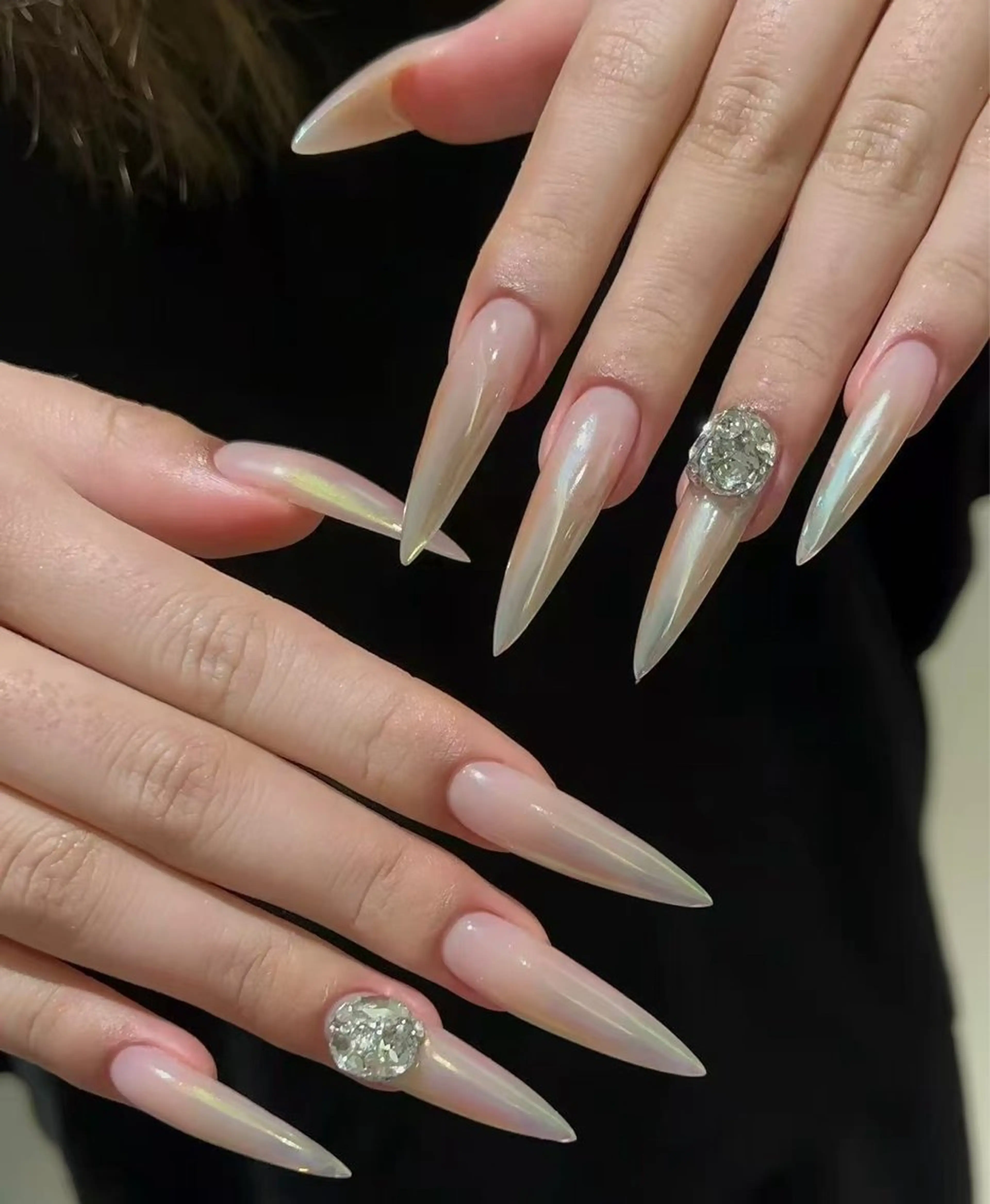 ネイル オーロラネイル フラワーネイル フットネイル フレンチネイル ジェルネイル ハンドネイル BabyYouMi ねねのネイルデザイン