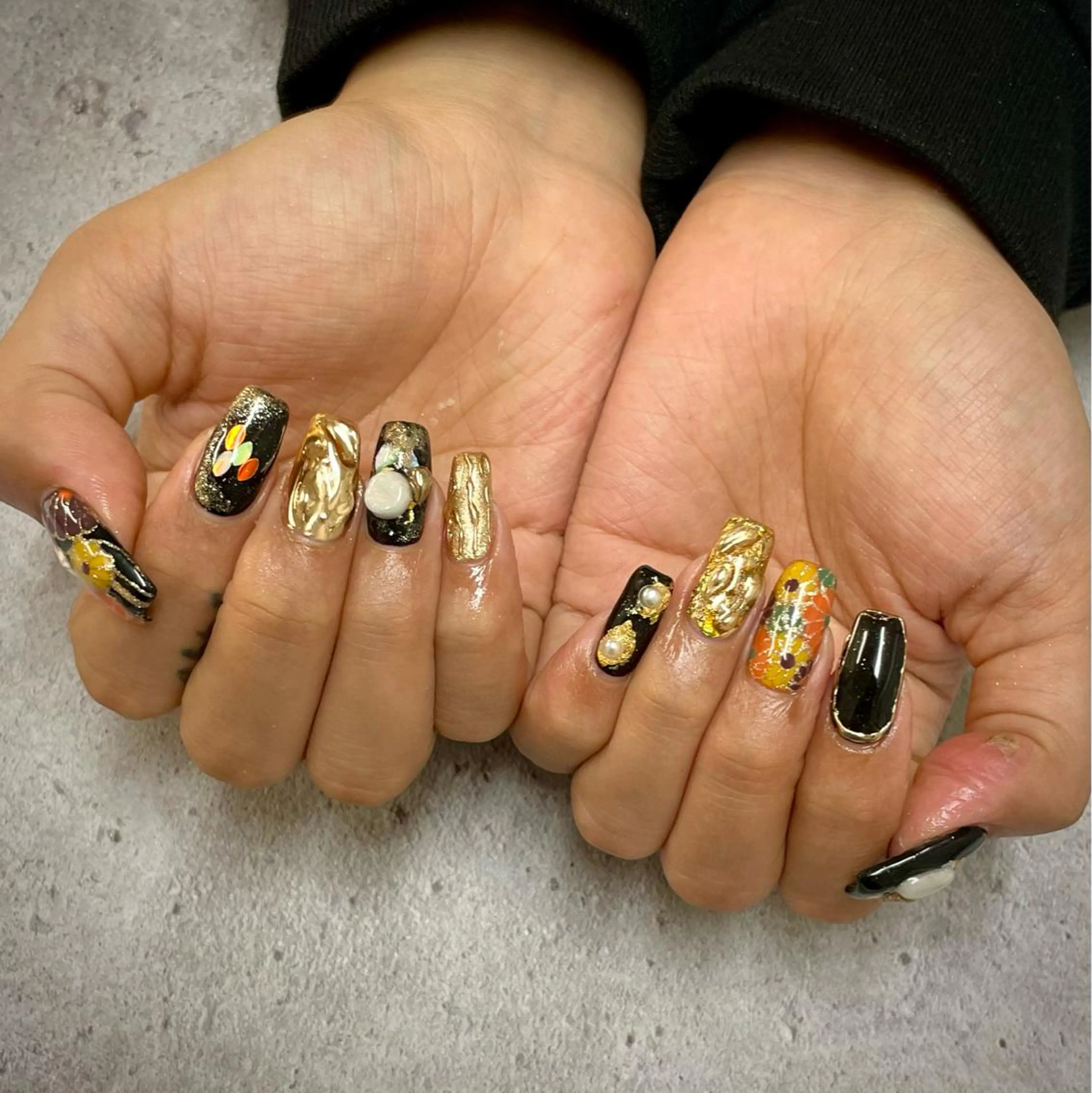 ネイル 成人式 ハンドネイル Nail MOANAのネイルデザイン