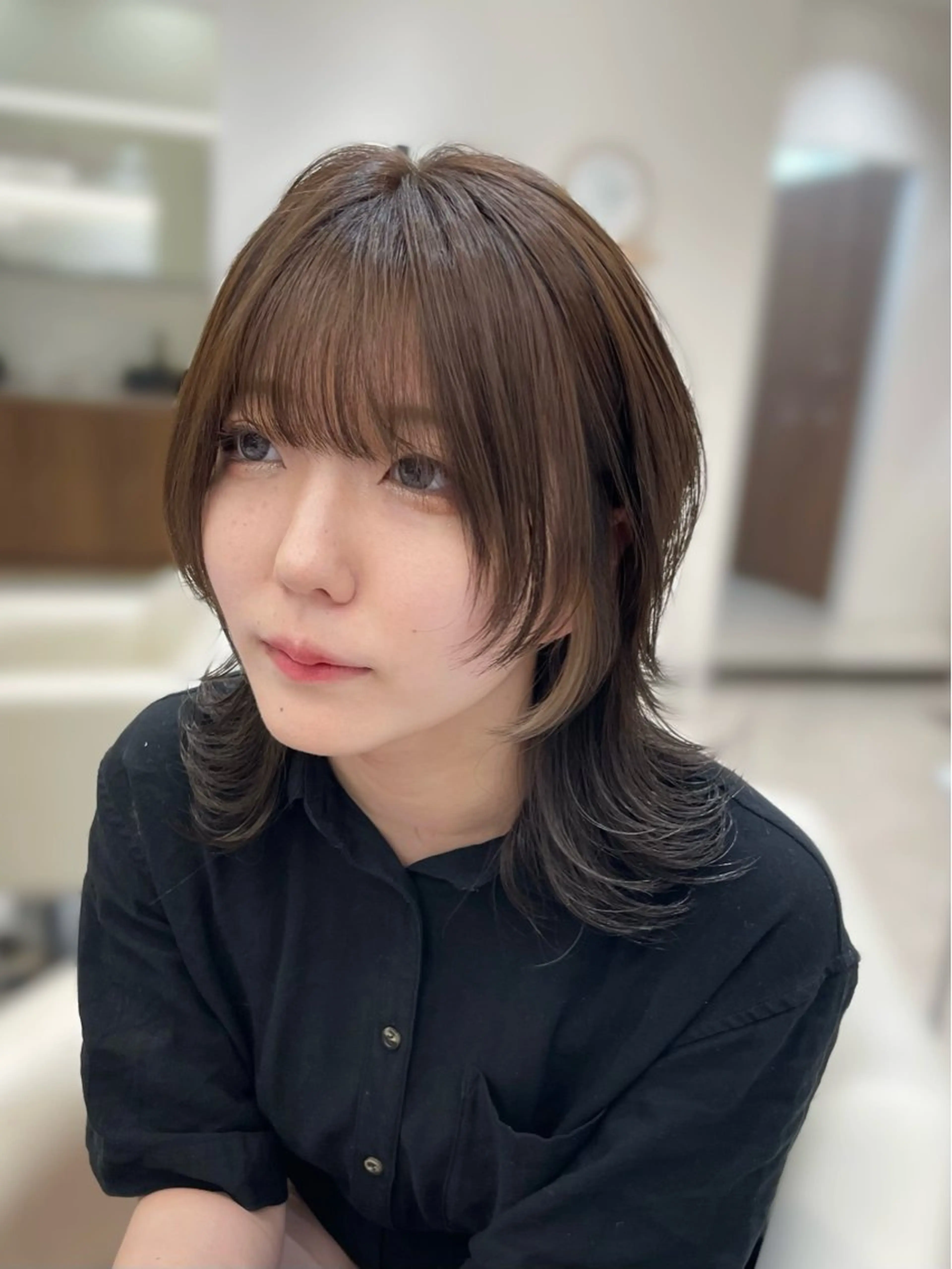 ミディアム レイヤーカット ウルフカット ガレリアエレガンテ栄店所属・ウルフカット/ ハッシュカット/山路のヘアスタイル